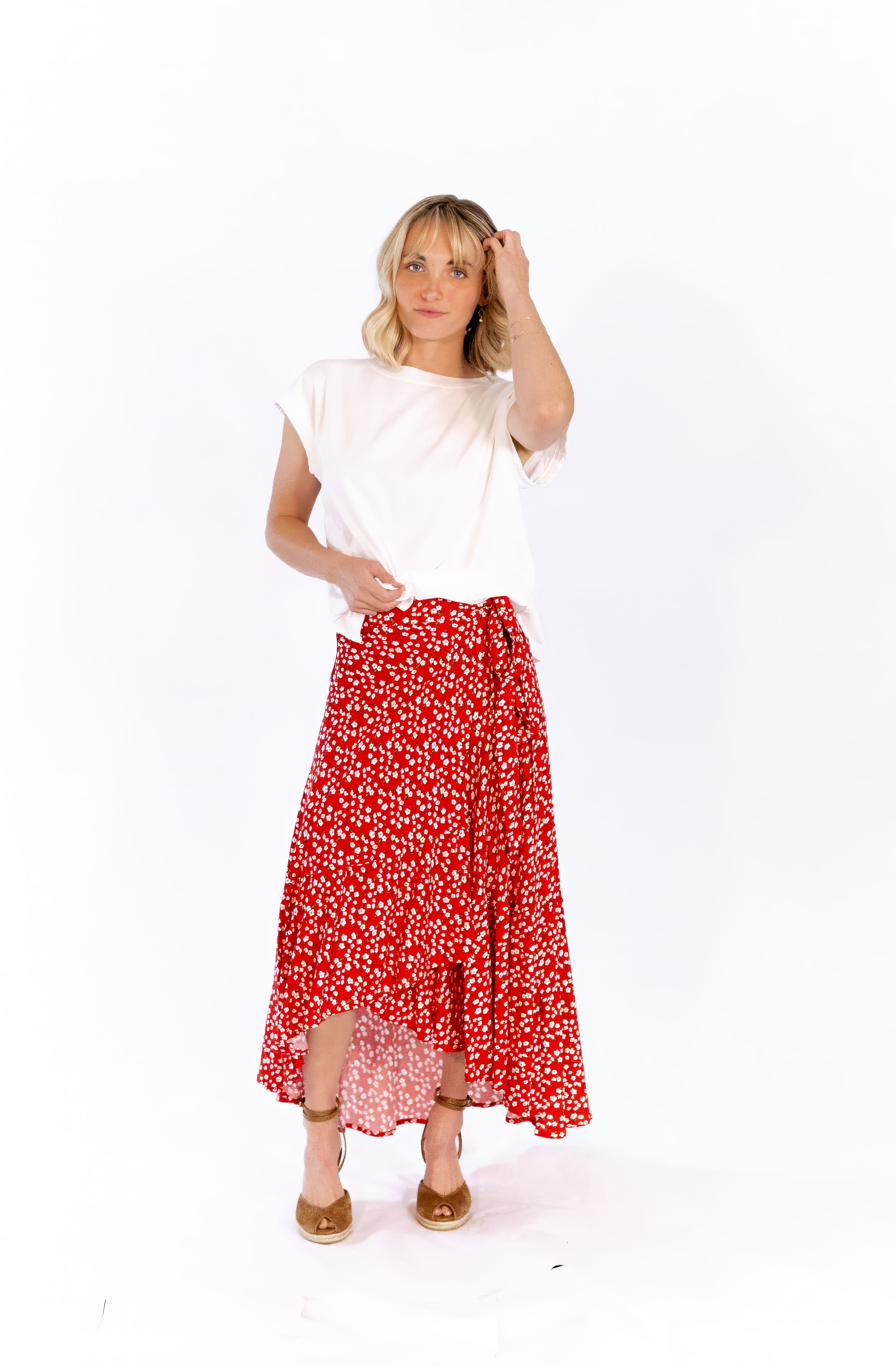 Sariah Wrap Floral Skirt