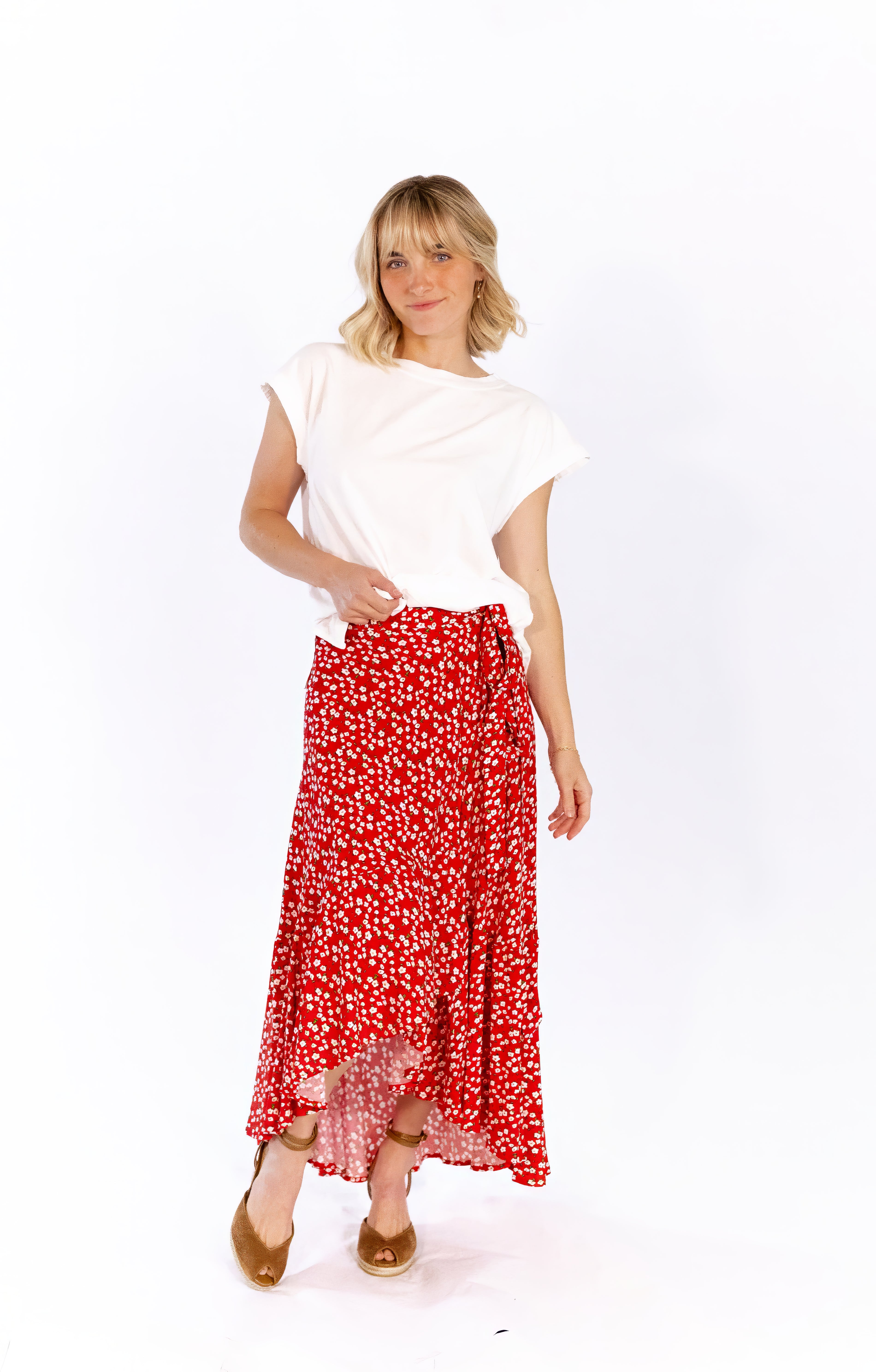 Sariah Wrap Floral Skirt