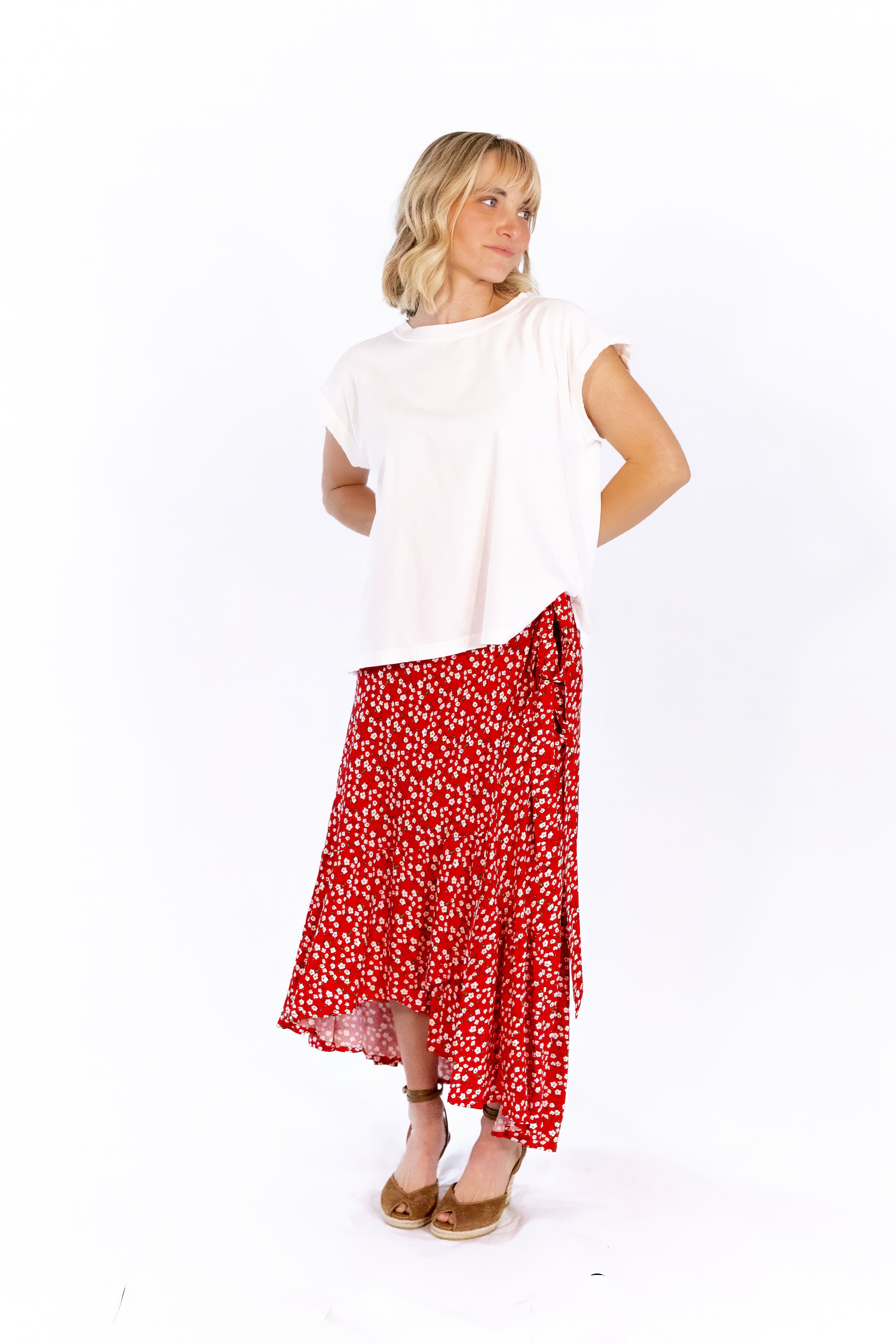 Sariah Wrap Floral Skirt