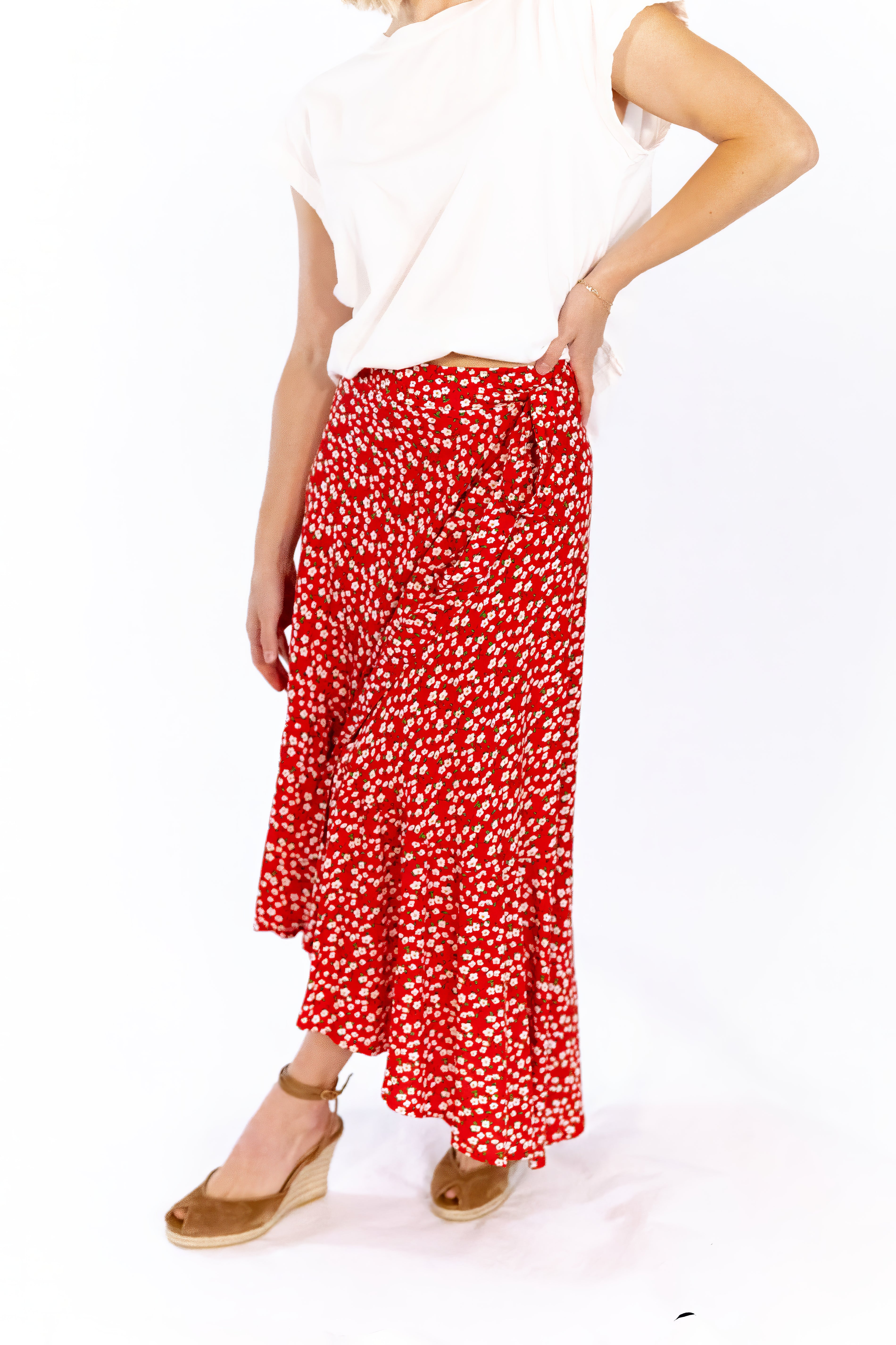 Sariah Wrap Floral Skirt