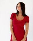 Gale Sweetheart Lace Accent Maxi