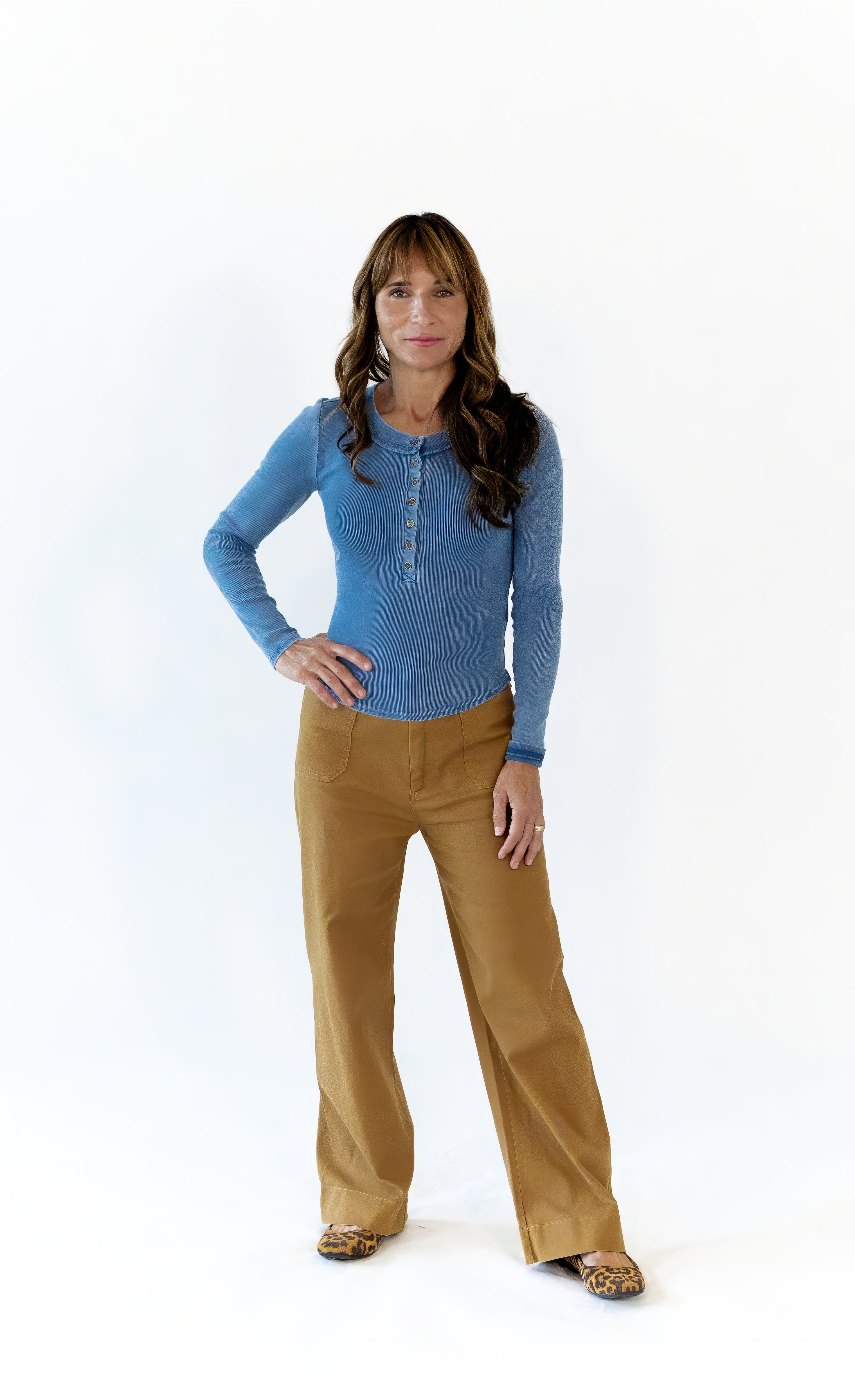 Emmy Mineral Washed Henley · Blue