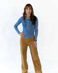 Emmy Mineral Washed Henley · Blue