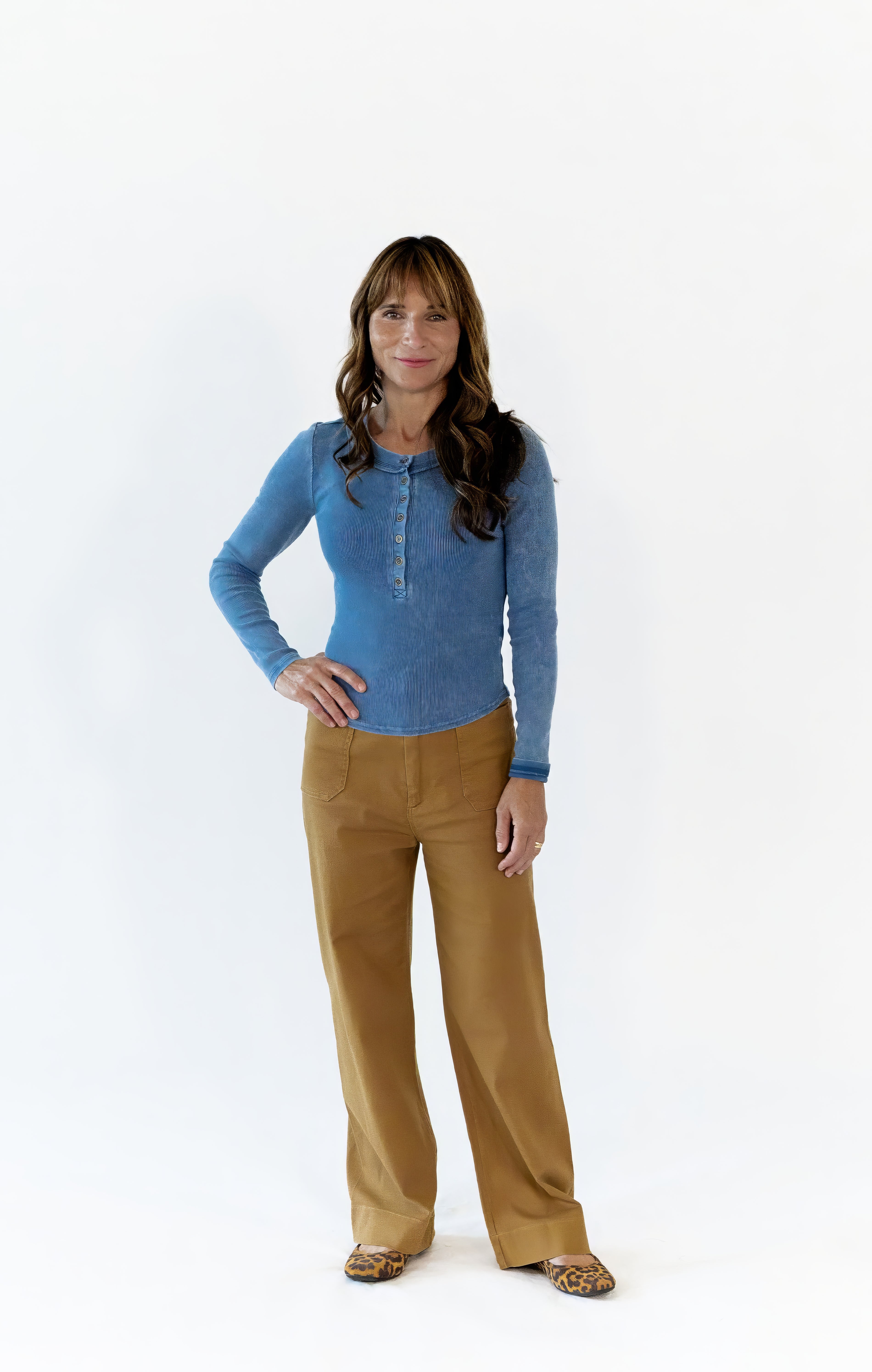 Emmy Mineral Washed Henley · Blue
