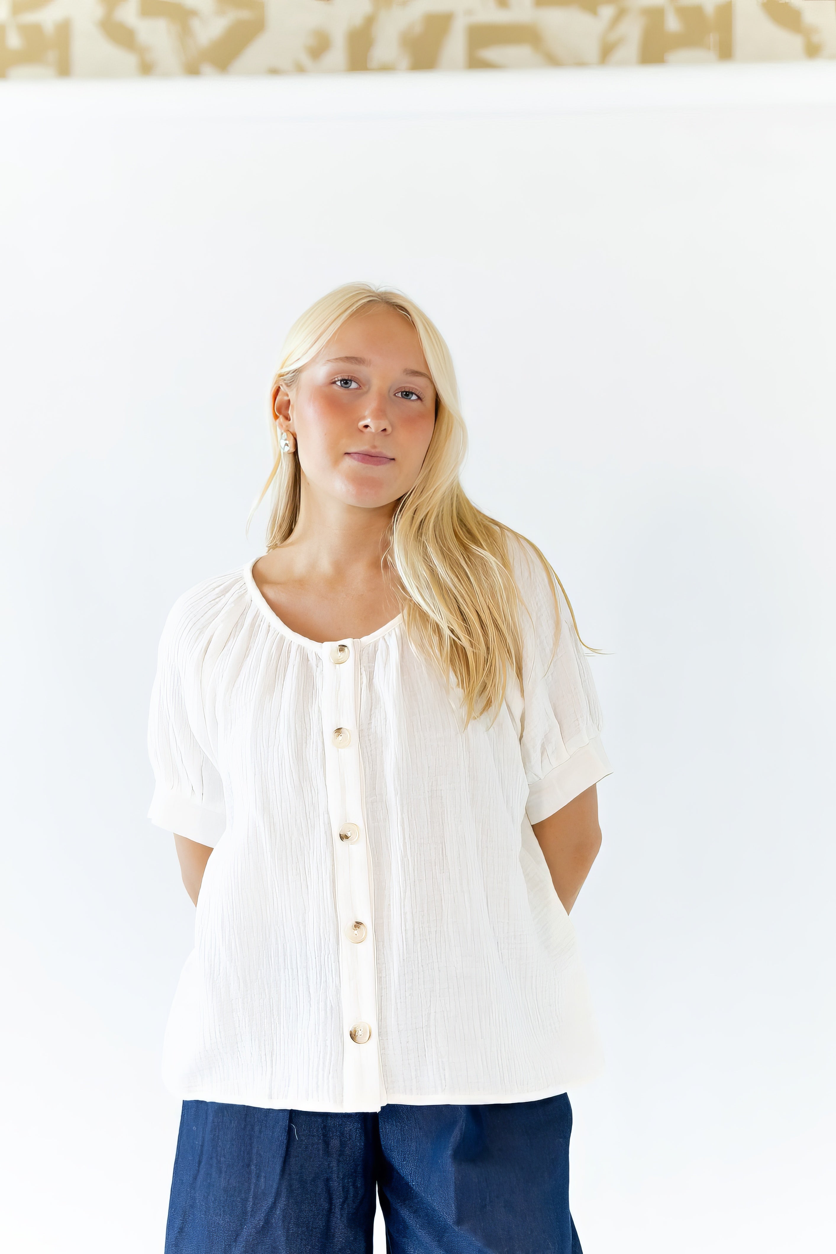 Cindy Cotton Gauze Button Down