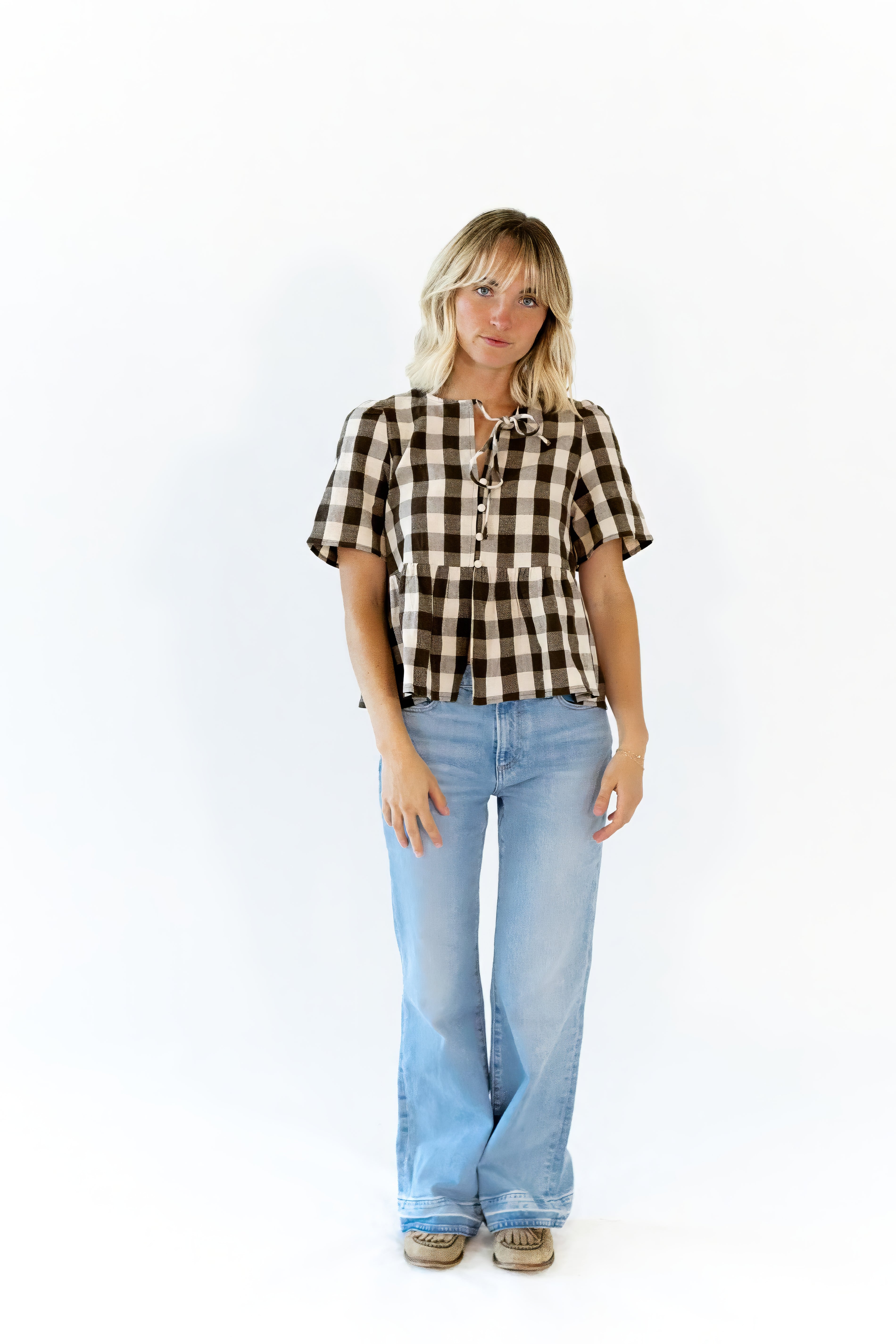 Colby Gingham Blouse