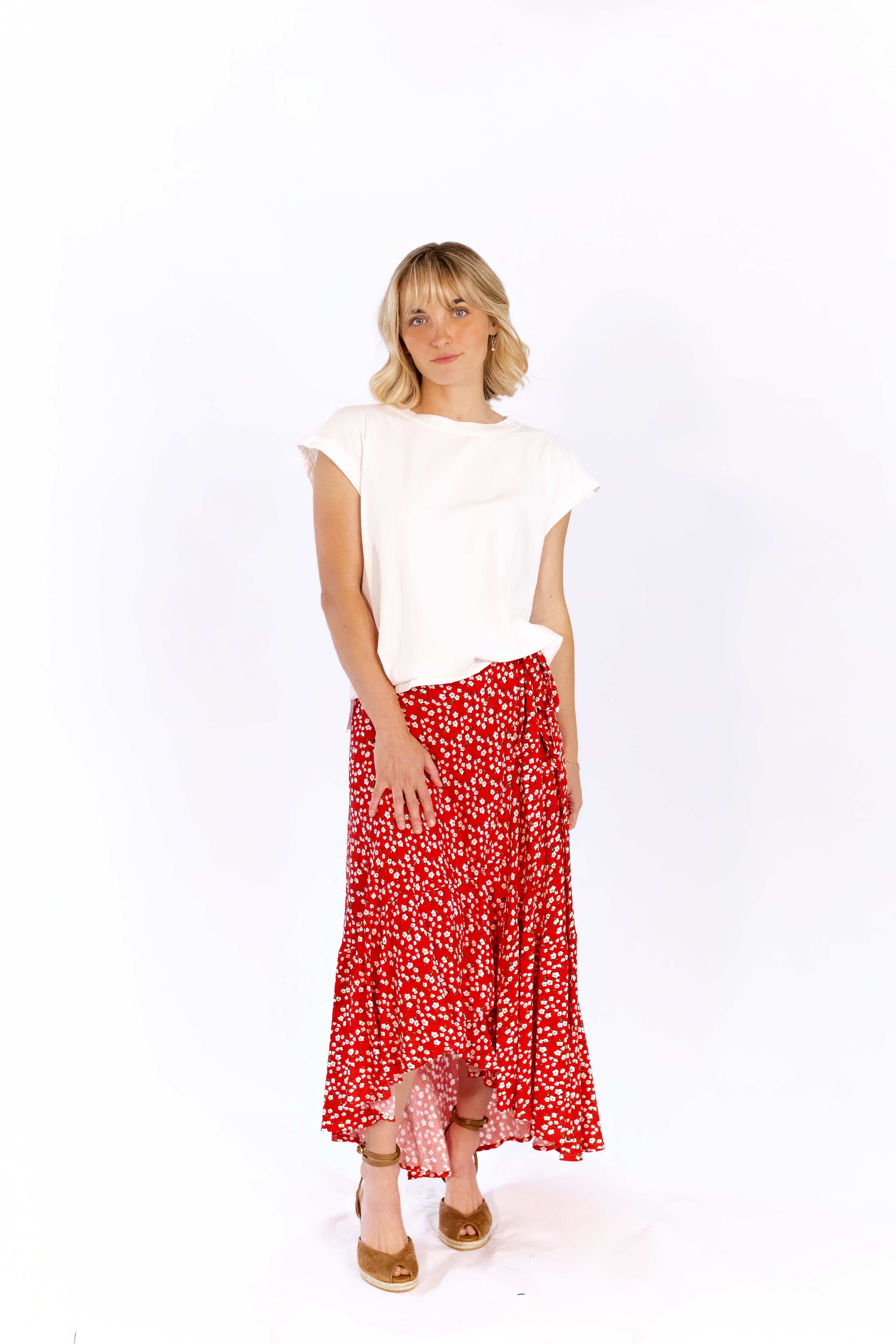 Sariah Wrap Floral Skirt