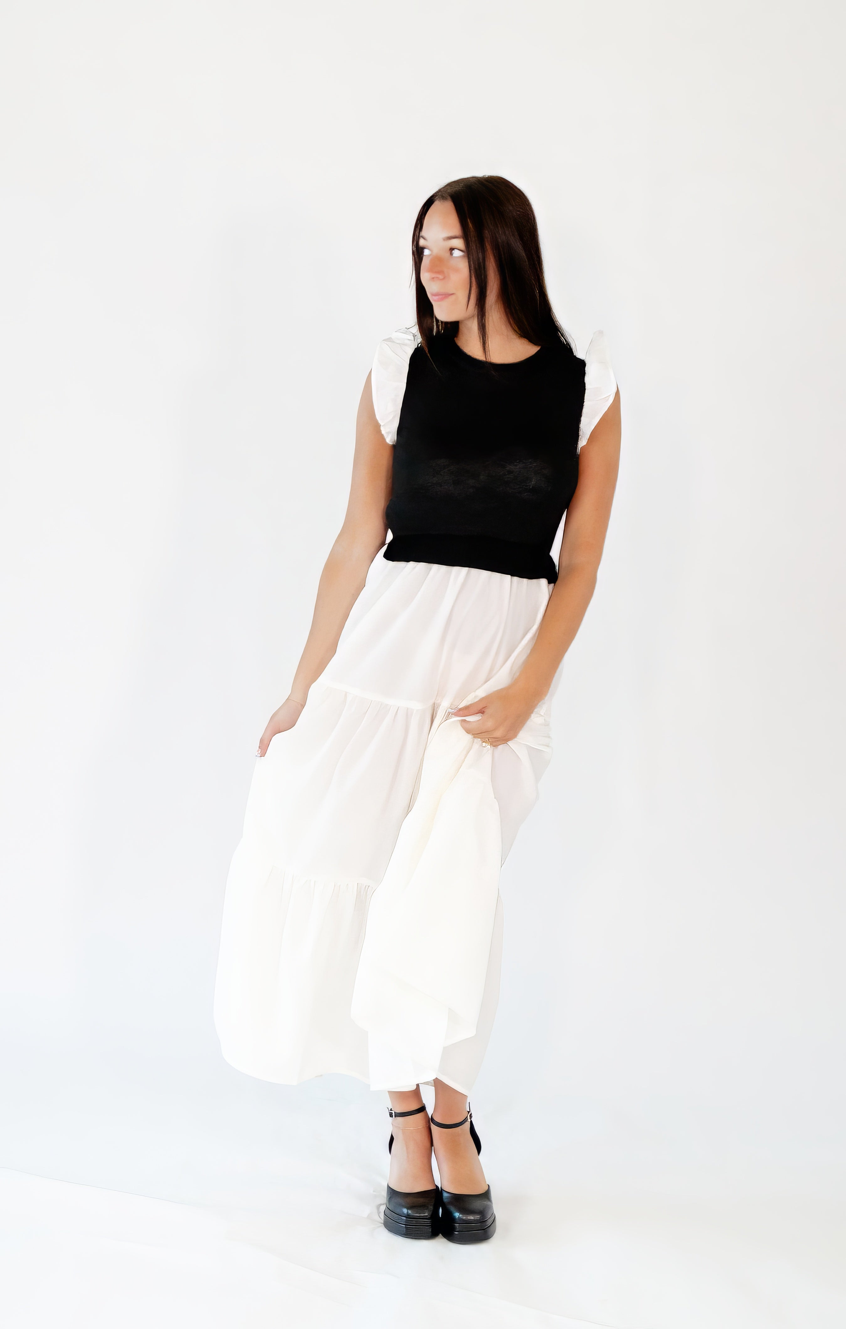 Portia Layered Midi Dress