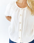Cindy Cotton Gauze Button Down