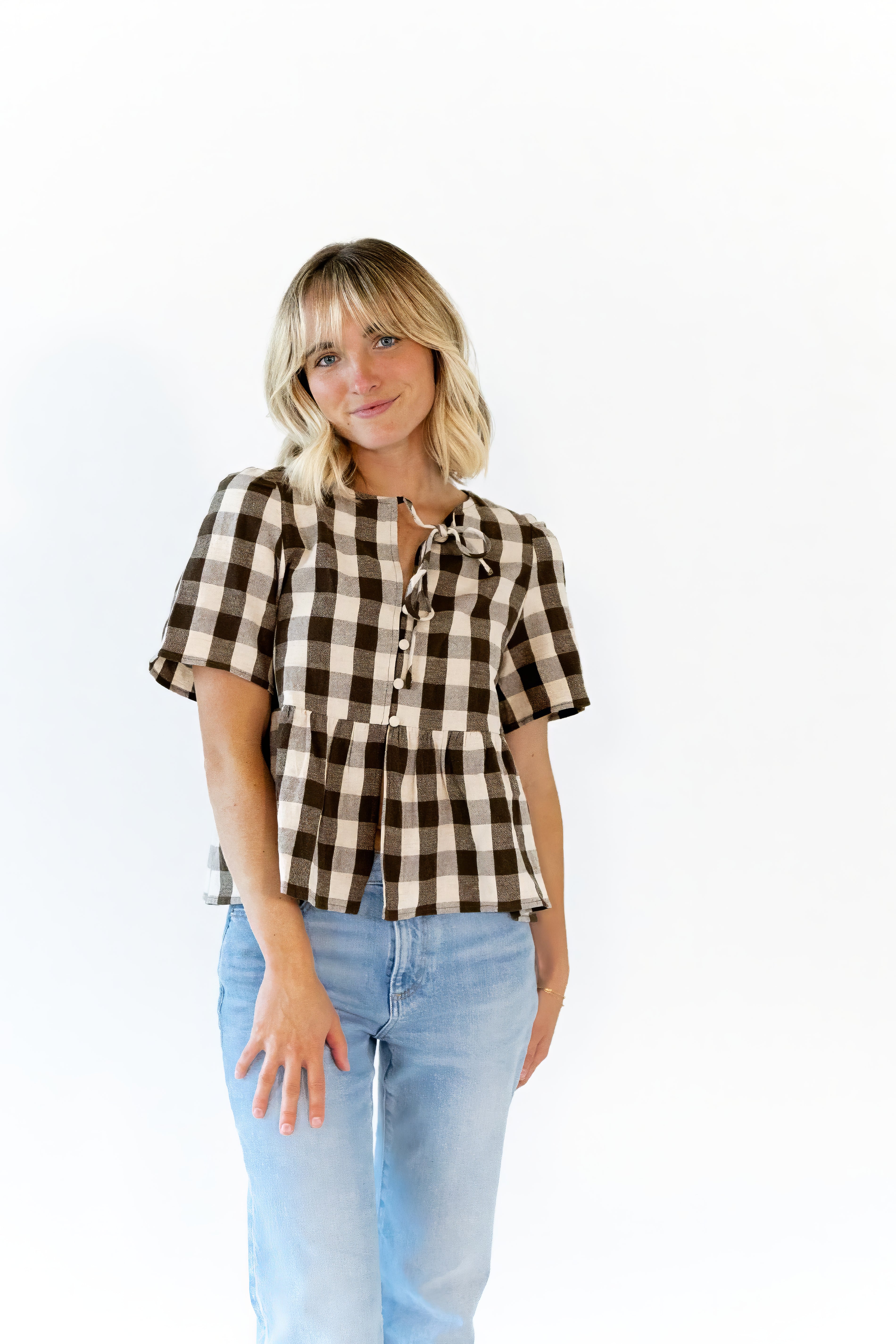Colby Gingham Blouse