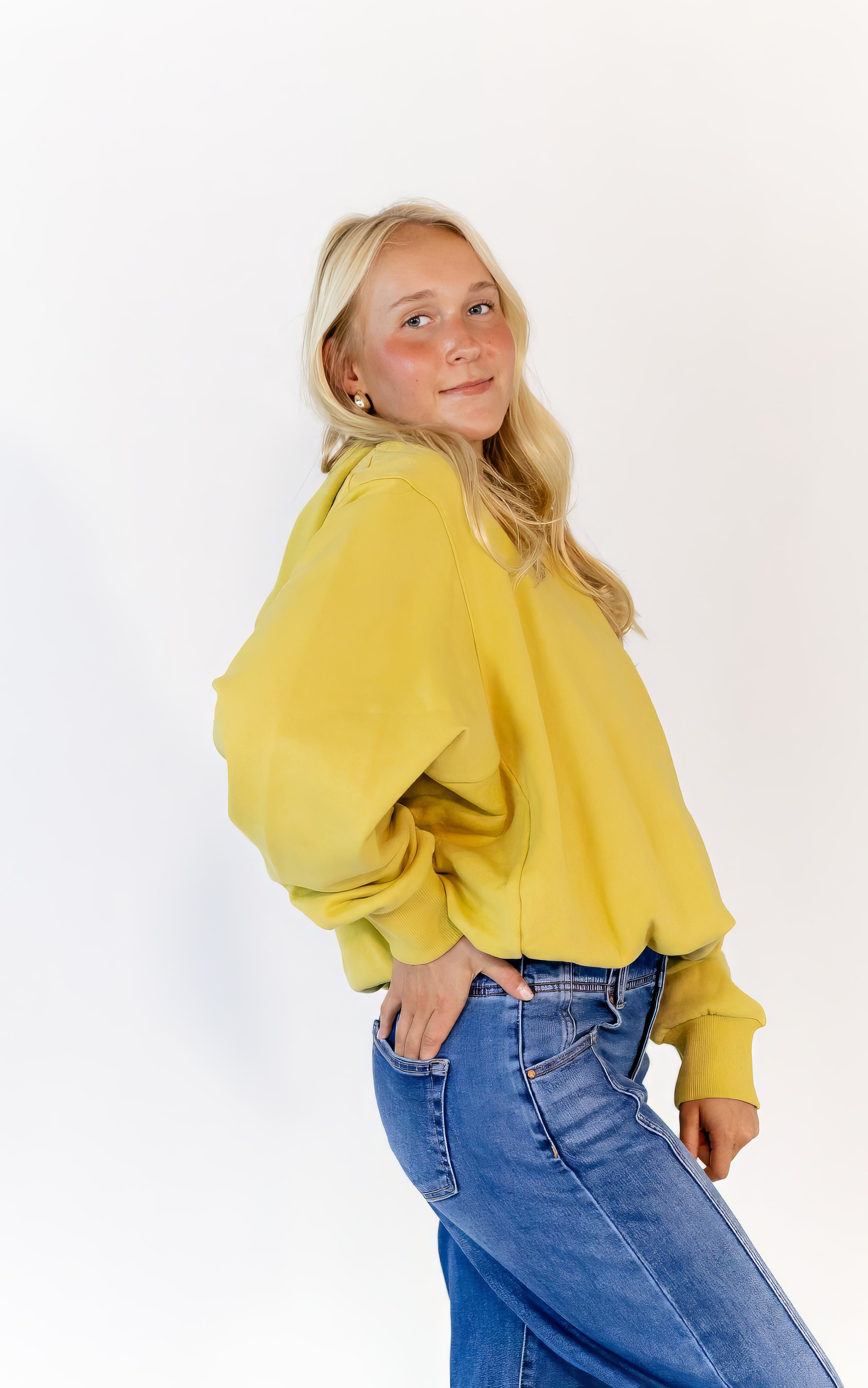 Jones Bubble Hem Sweatshirt