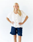 Cindy Cotton Gauze Button Down