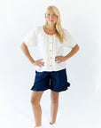 Halow Ruffled Denim Shorts
