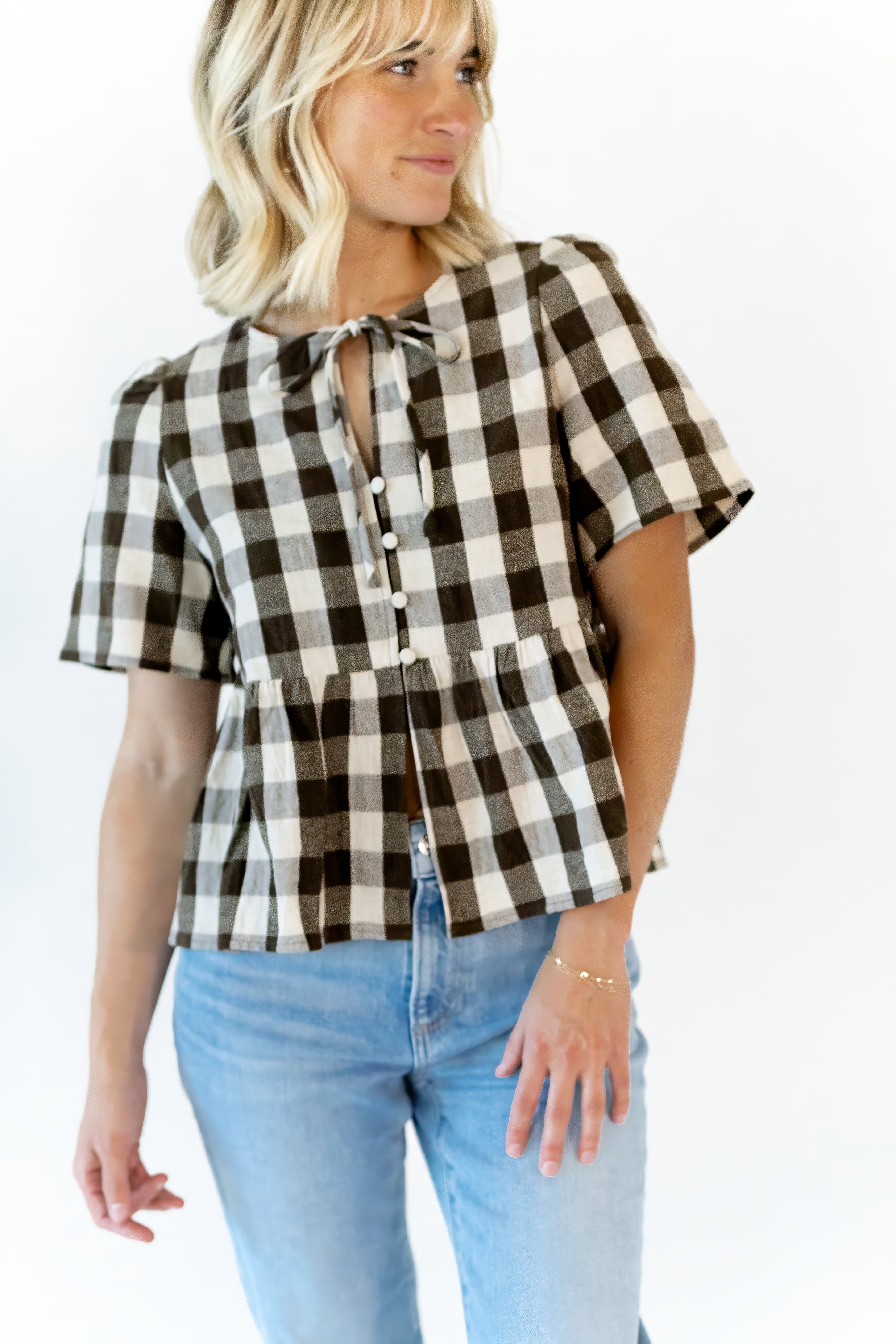 Colby Gingham Blouse