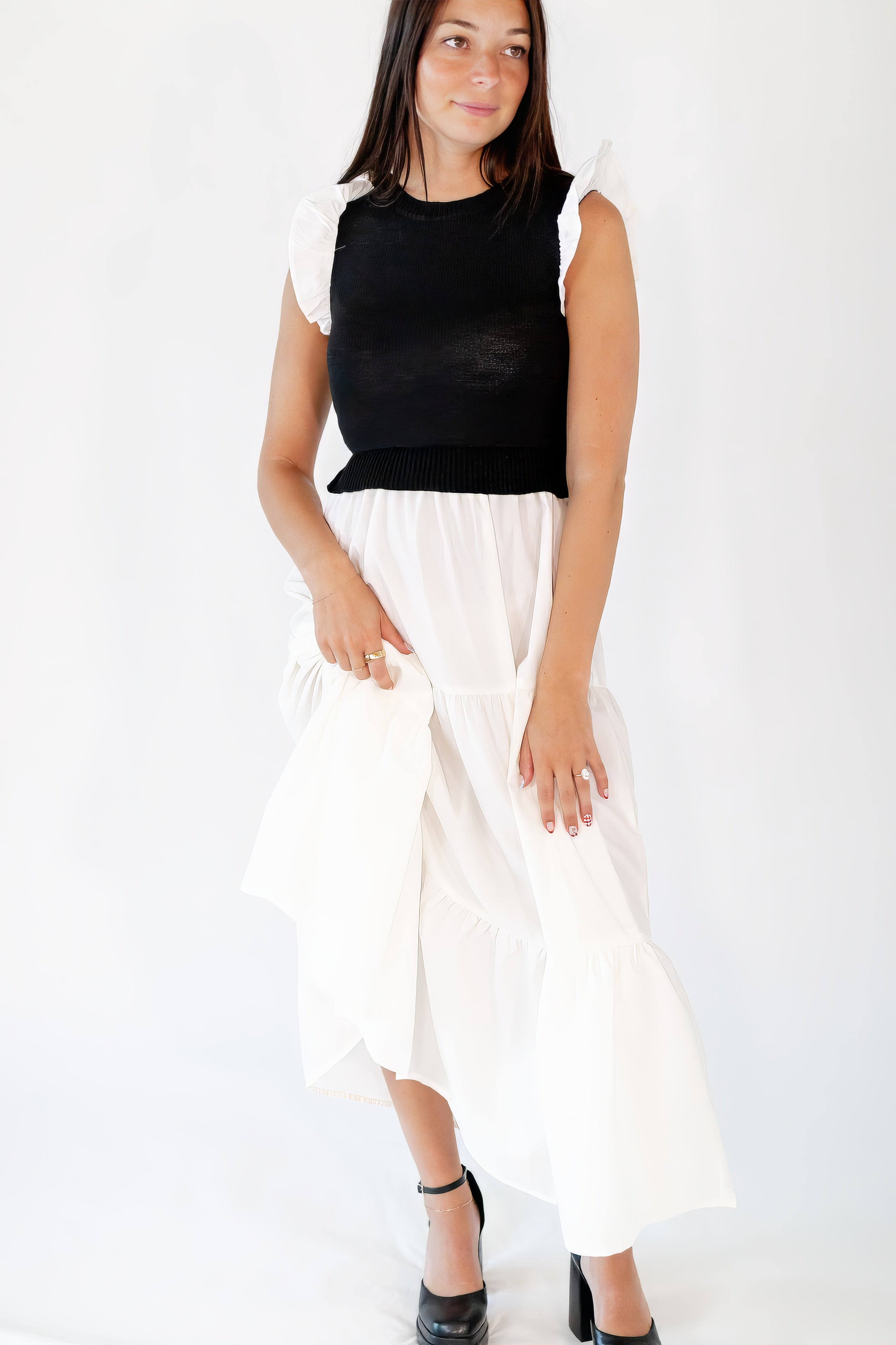 Portia Layered Midi Dress