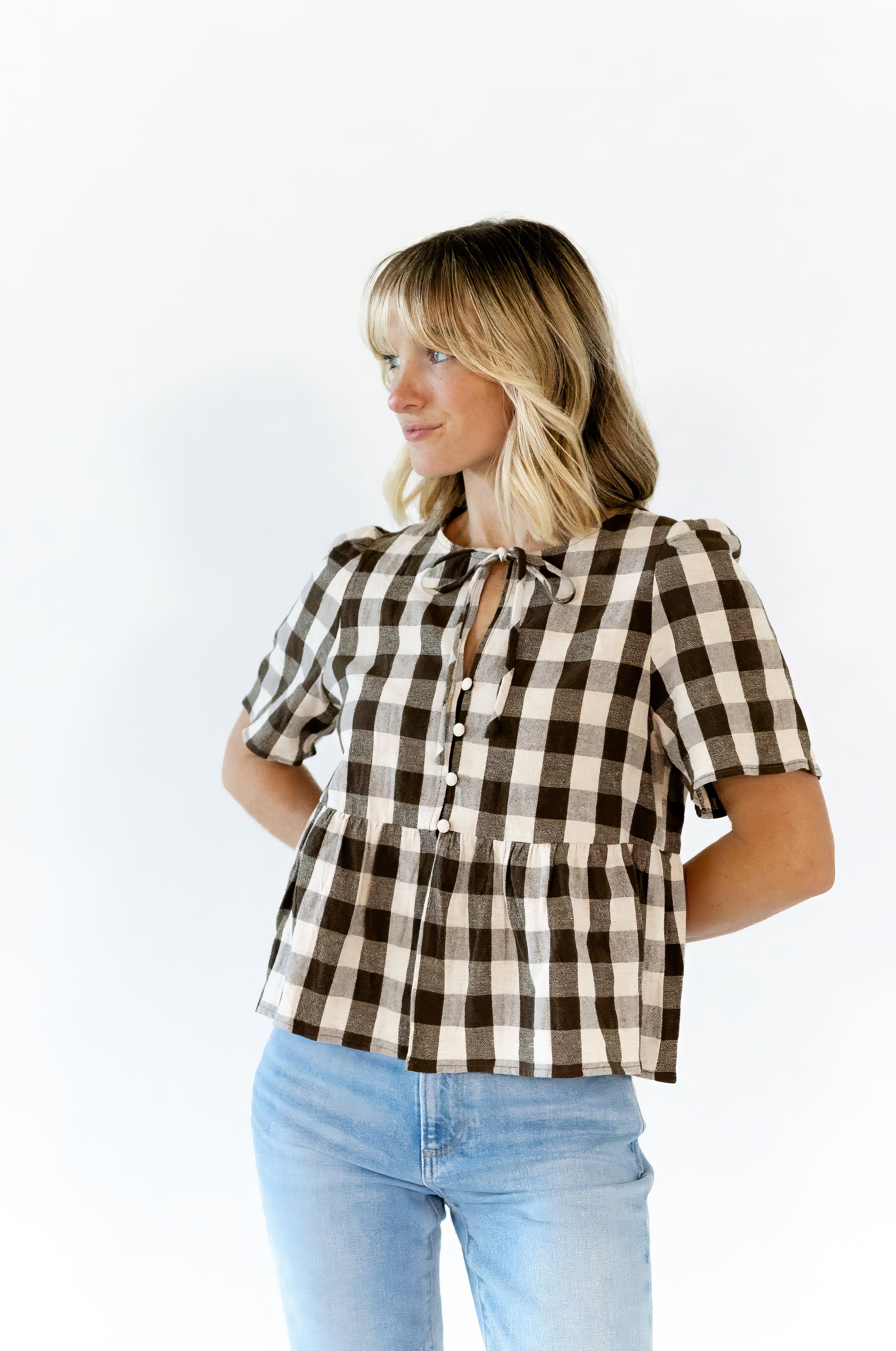 Colby Gingham Blouse