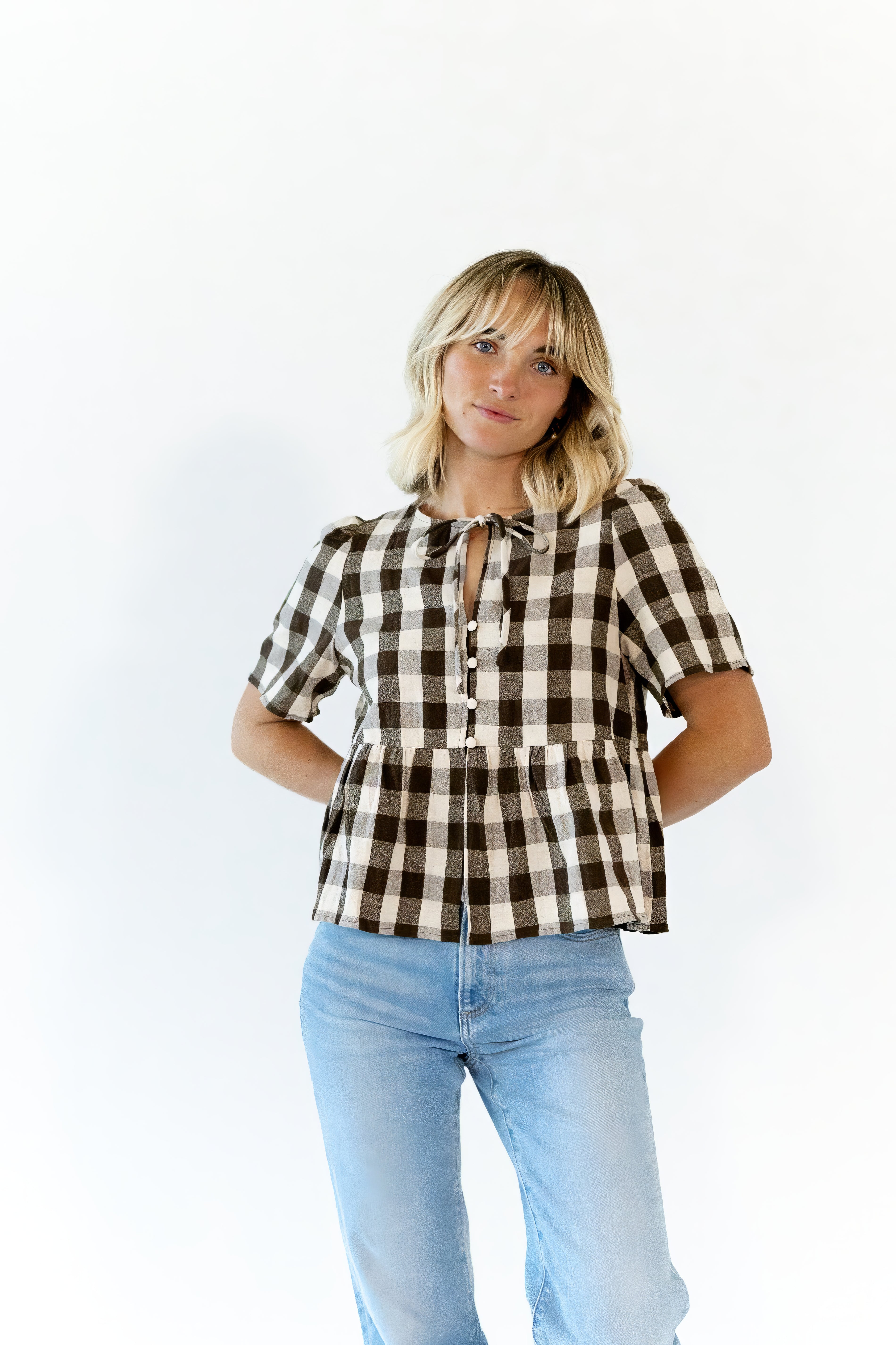 Colby Gingham Blouse