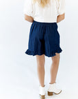 Halow Ruffled Denim Shorts