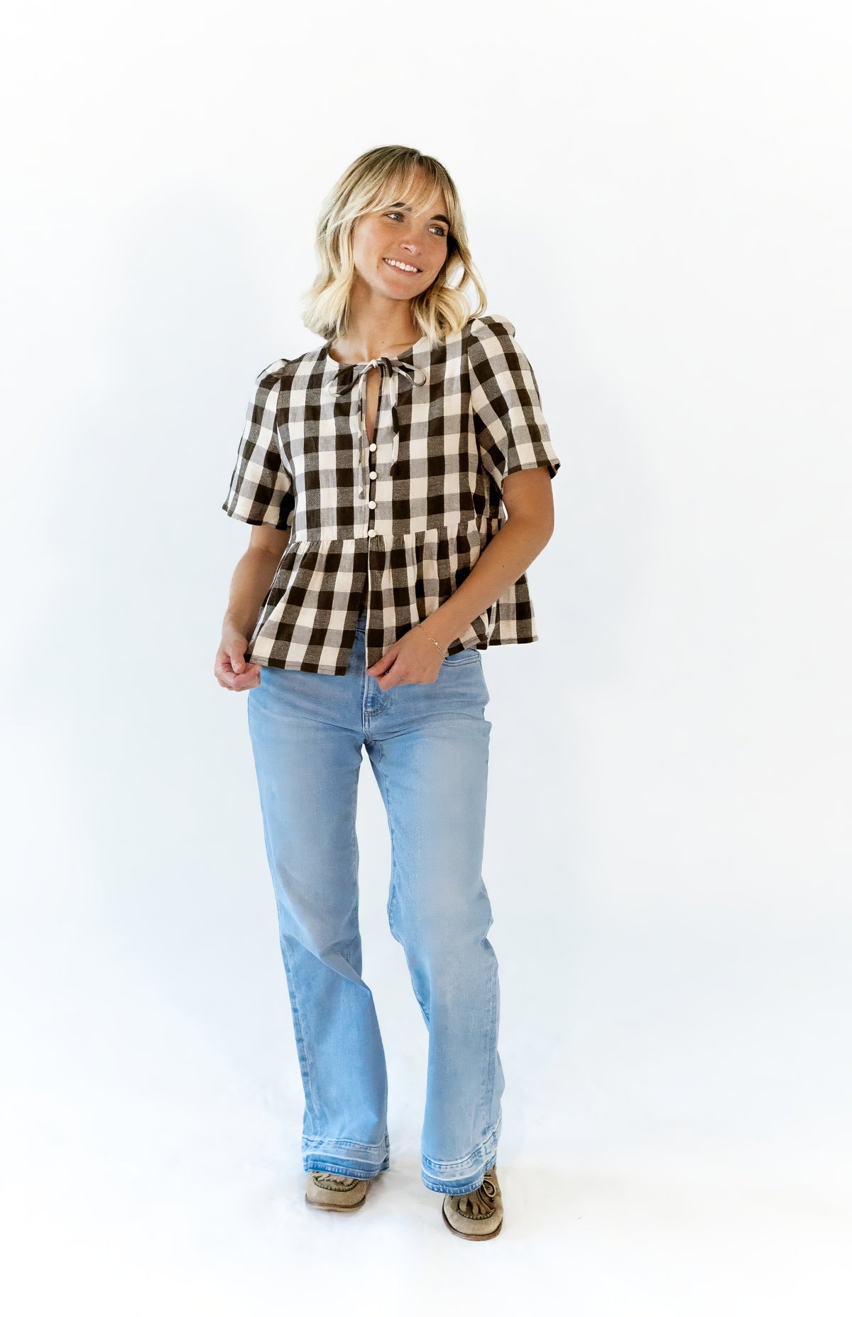 Colby Gingham Blouse