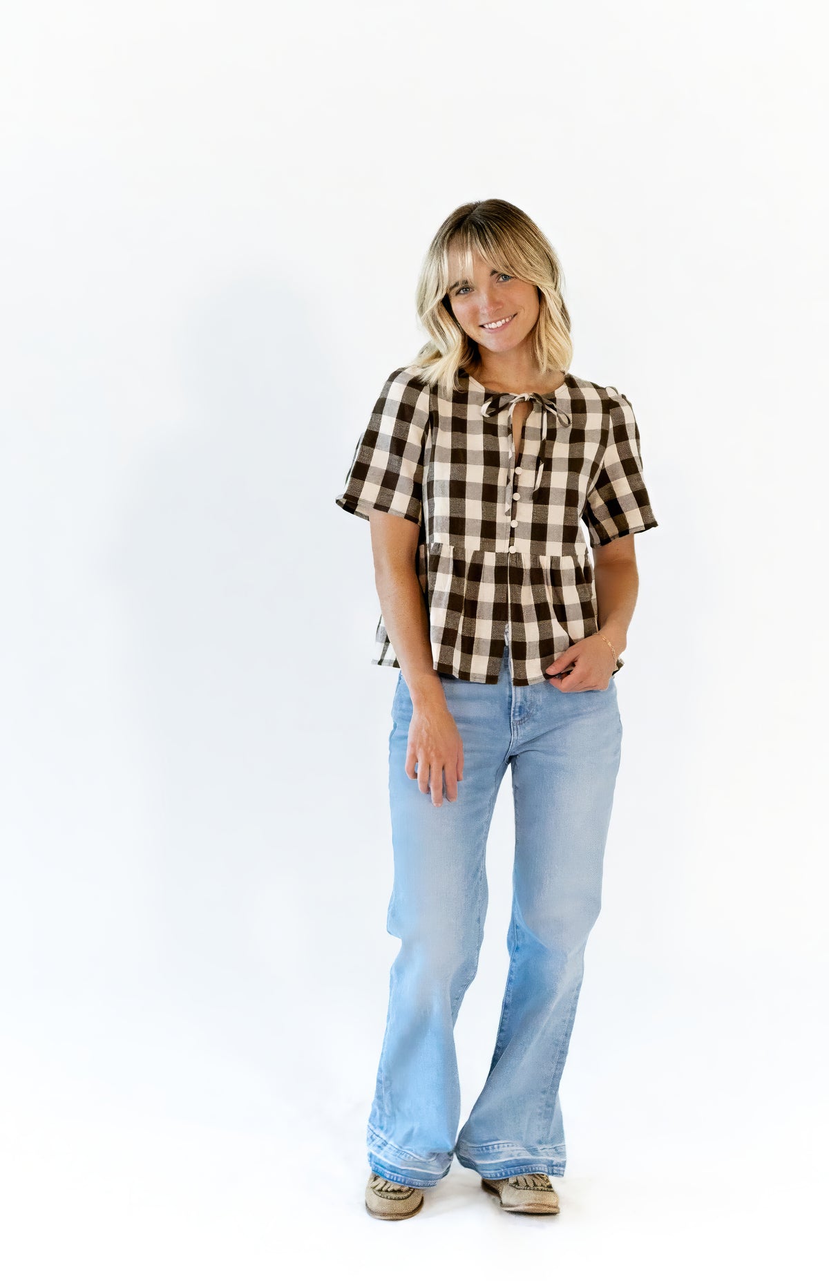Colby Gingham Blouse