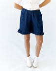 Halow Ruffled Denim Shorts
