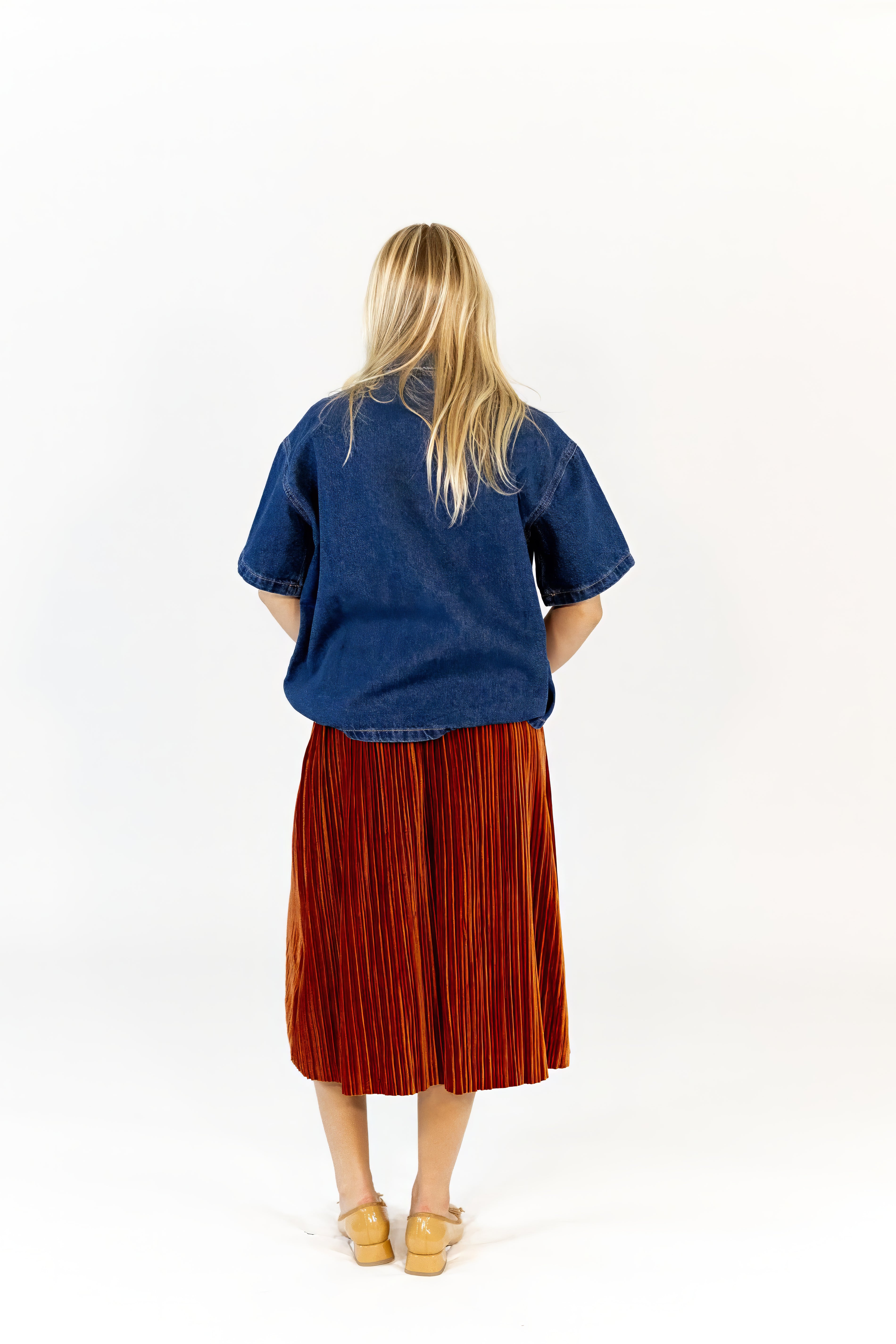 Arlette Pleated Midi Skirt