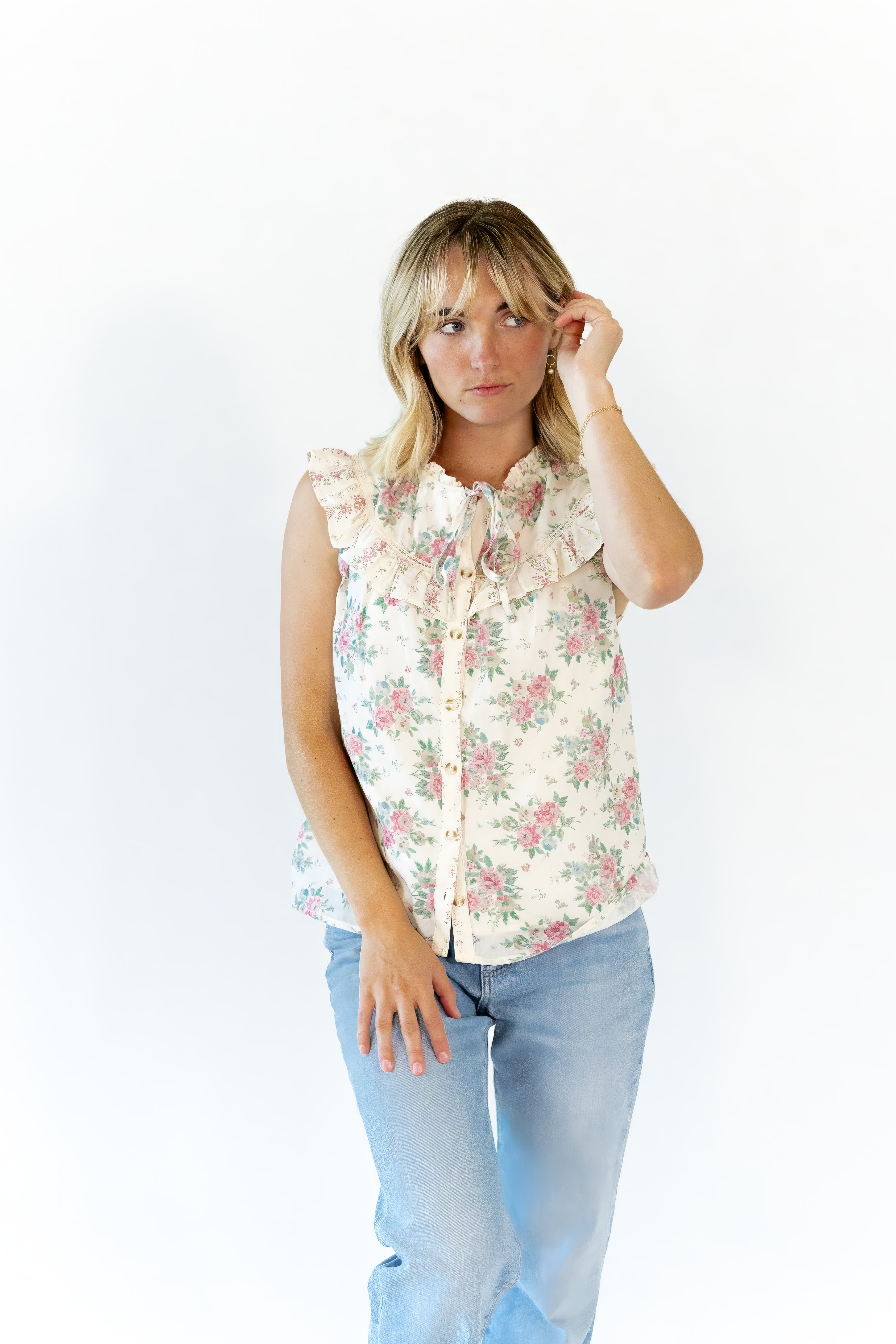 Eliza Collared Floral Top