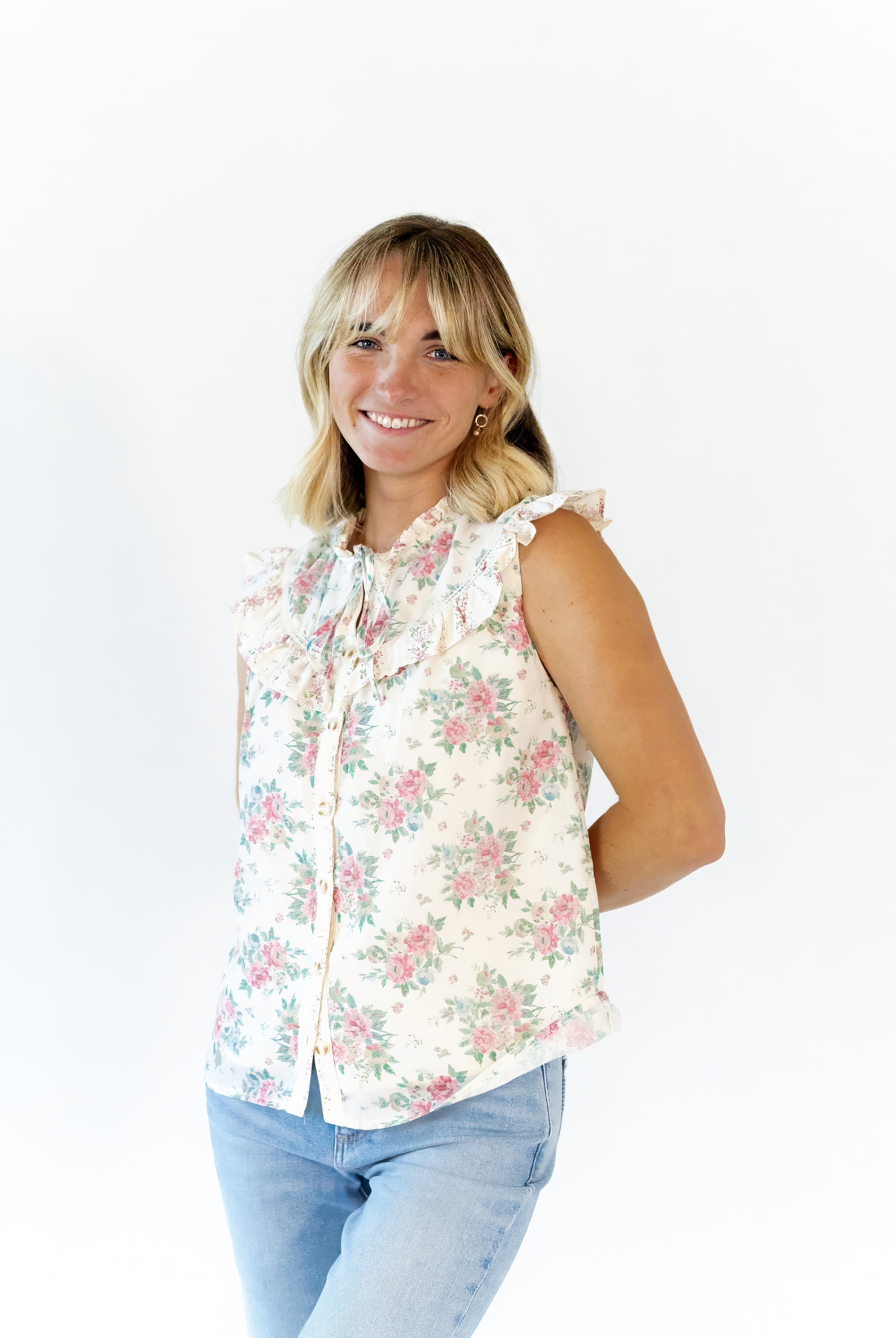 Eliza Collared Floral Top