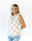 Eliza Collared Floral Top