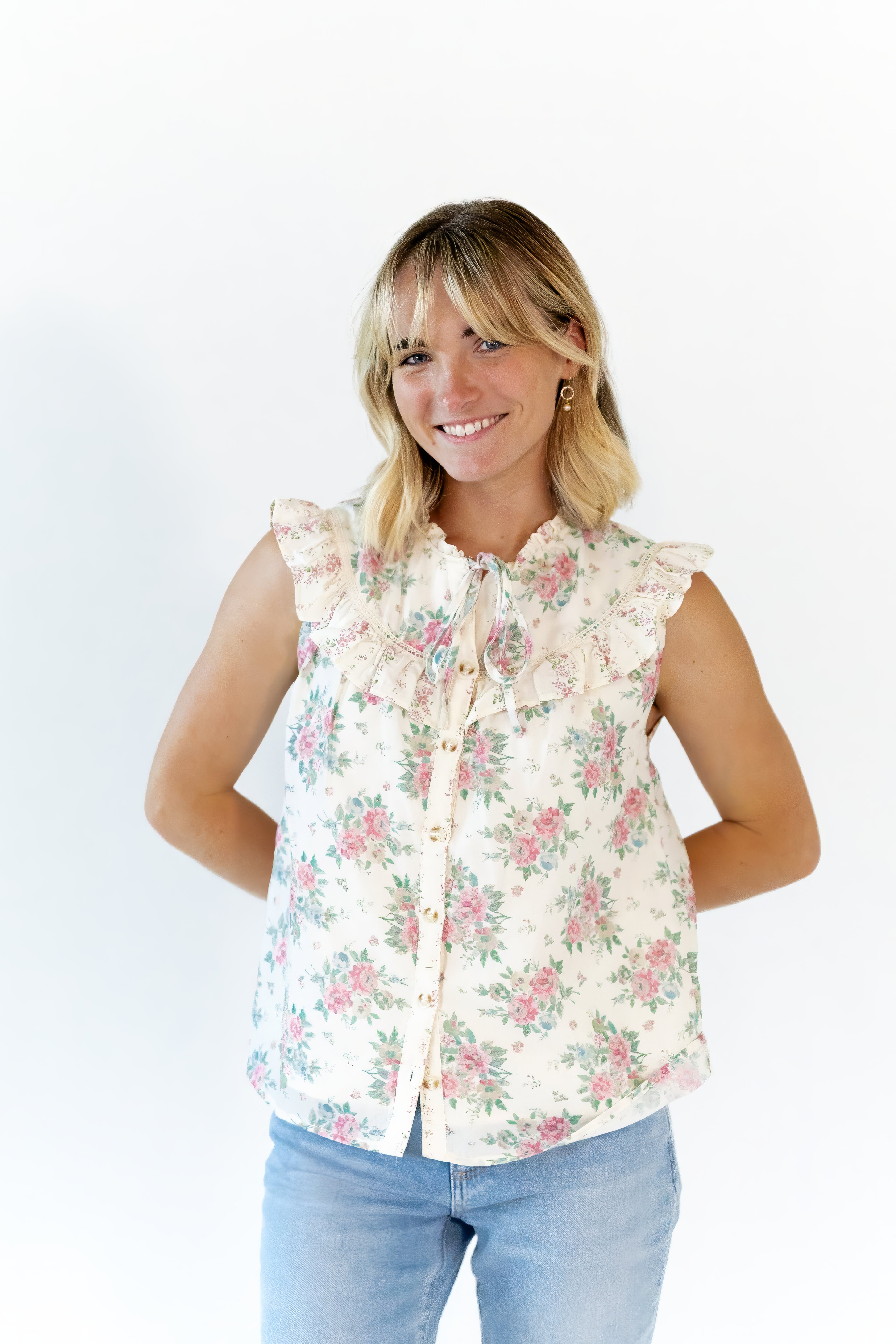 Eliza Collared Floral Top