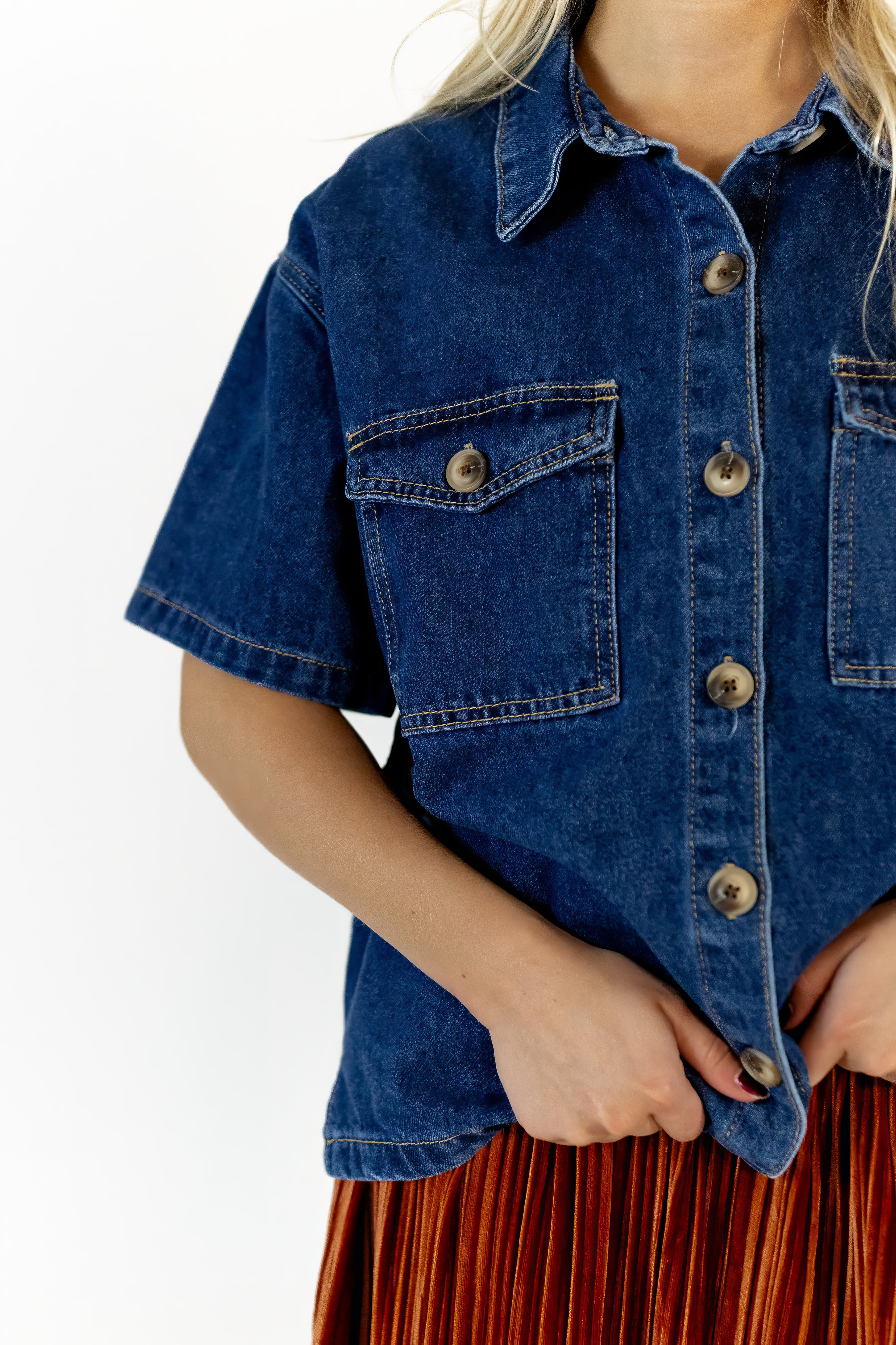 Tommie Denim Button Up
