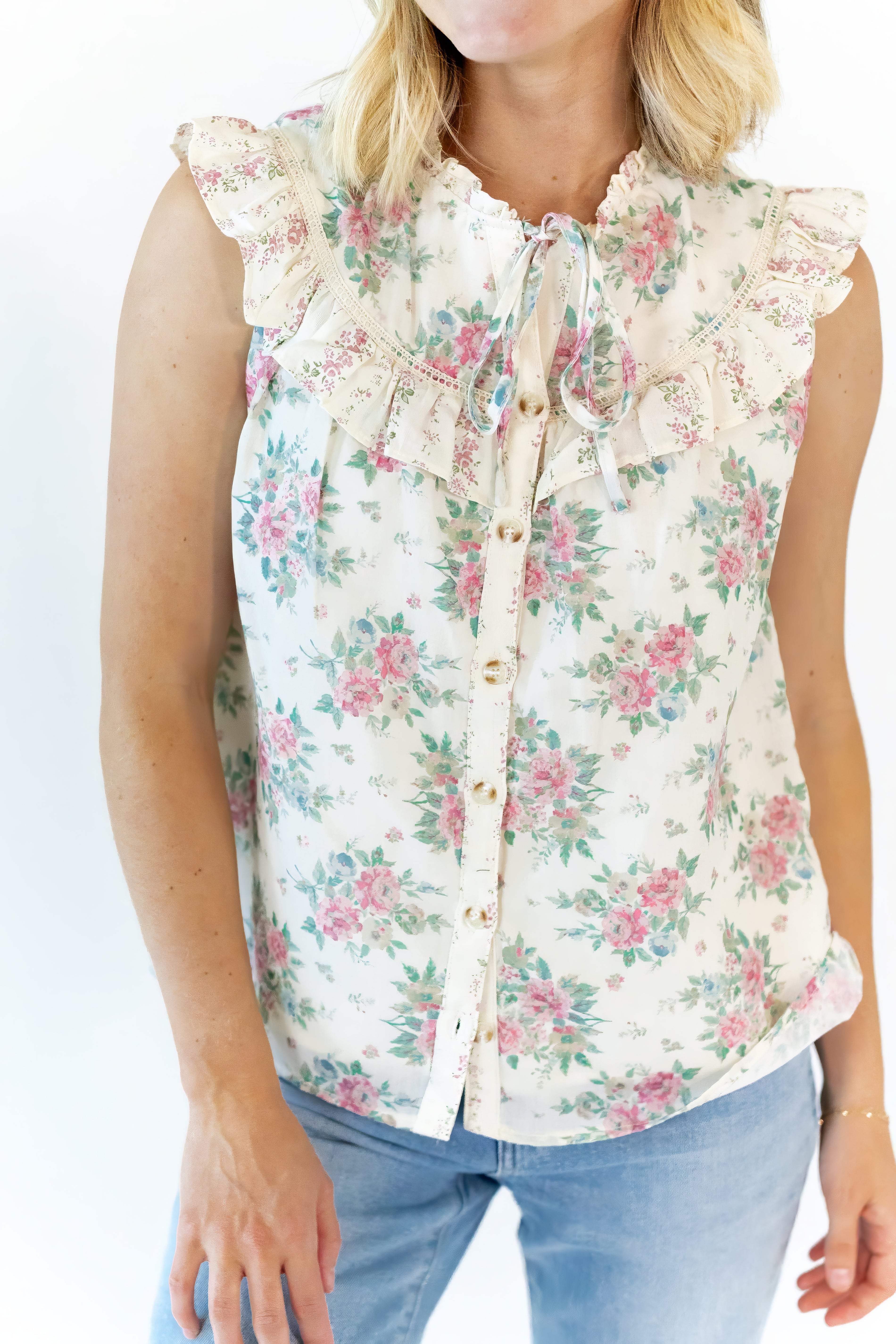 Eliza Collared Floral Top