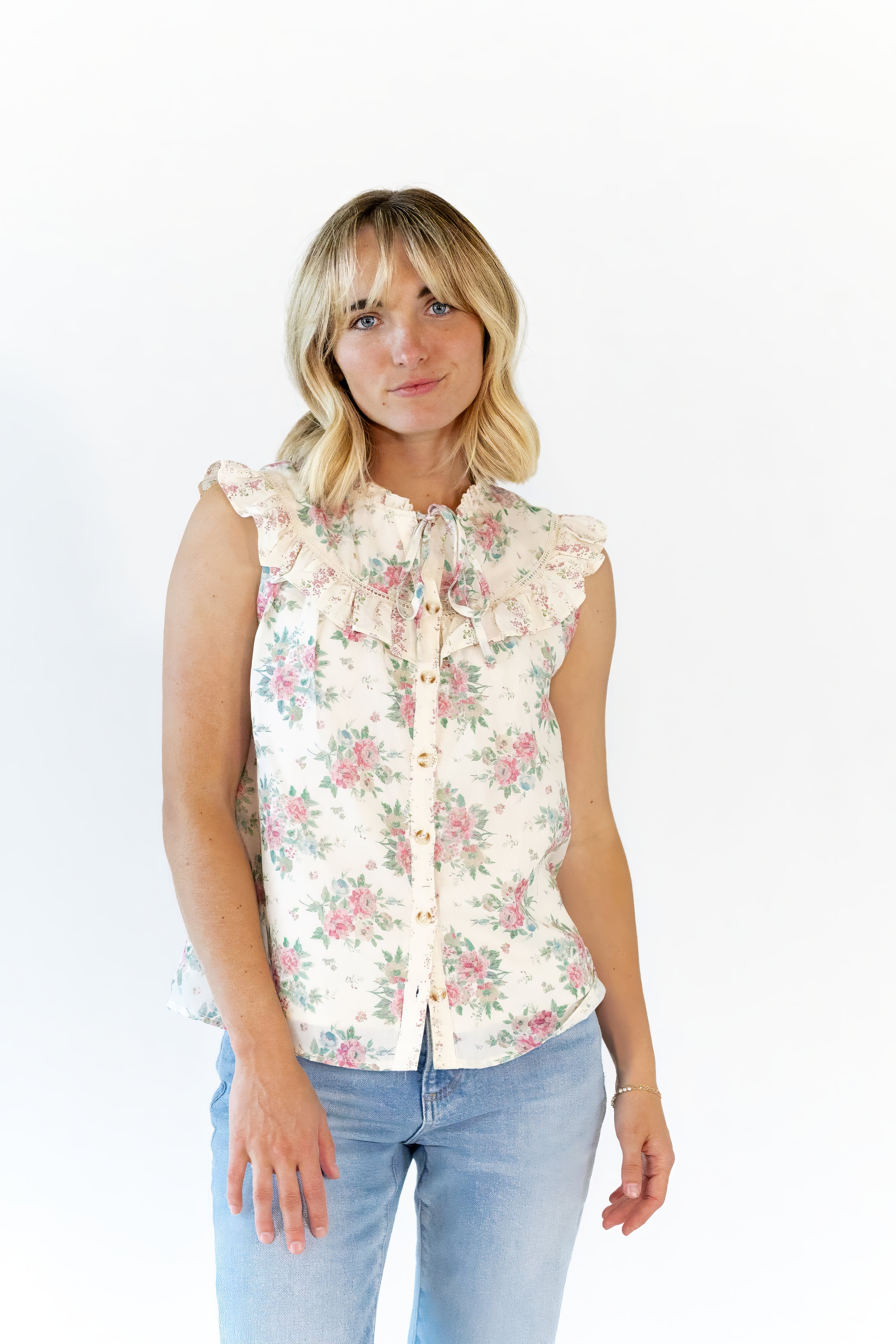 Eliza Collared Floral Top