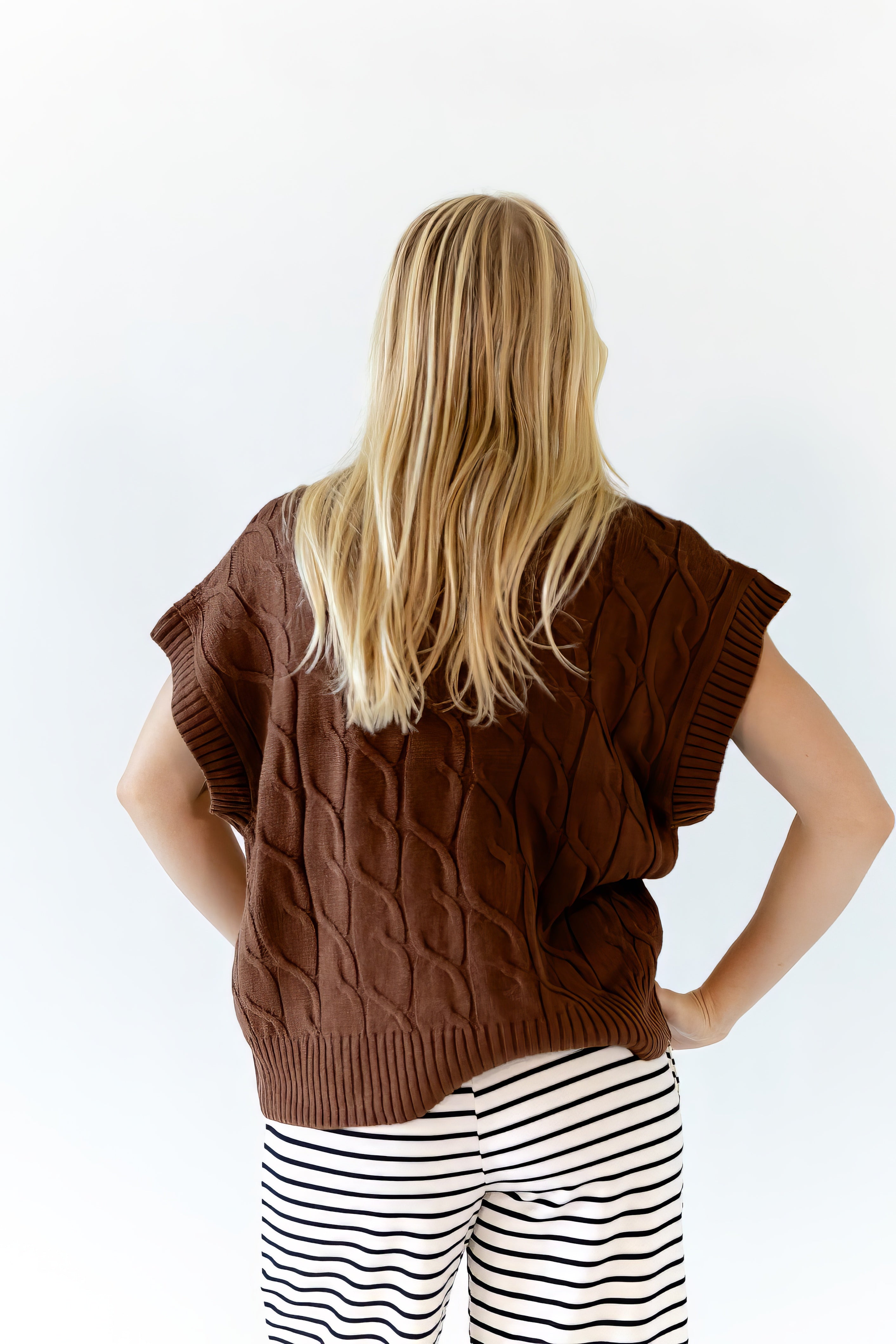 Chestnut Cable Knit Top
