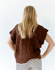Chestnut Cable Knit Top