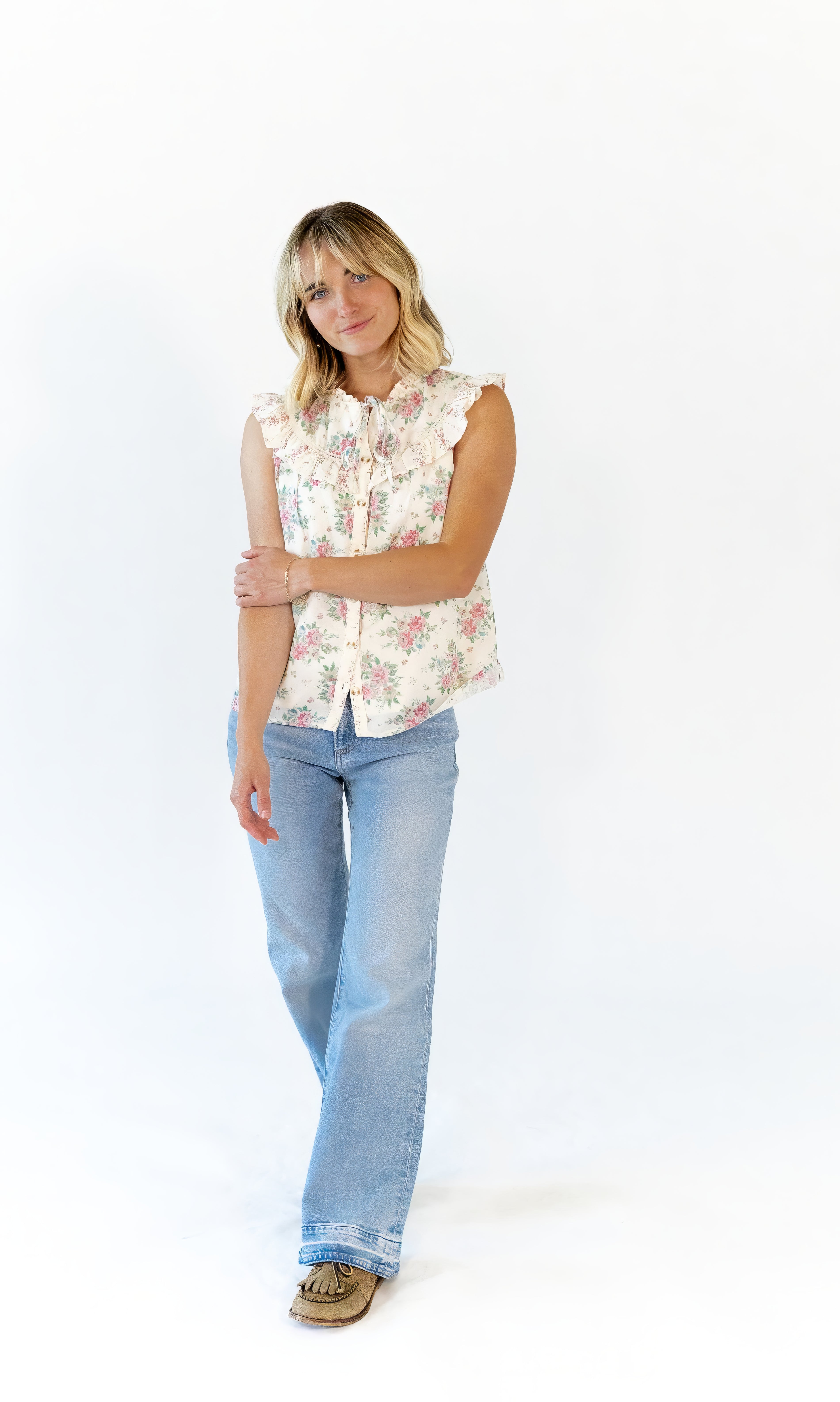 Eliza Collared Floral Top