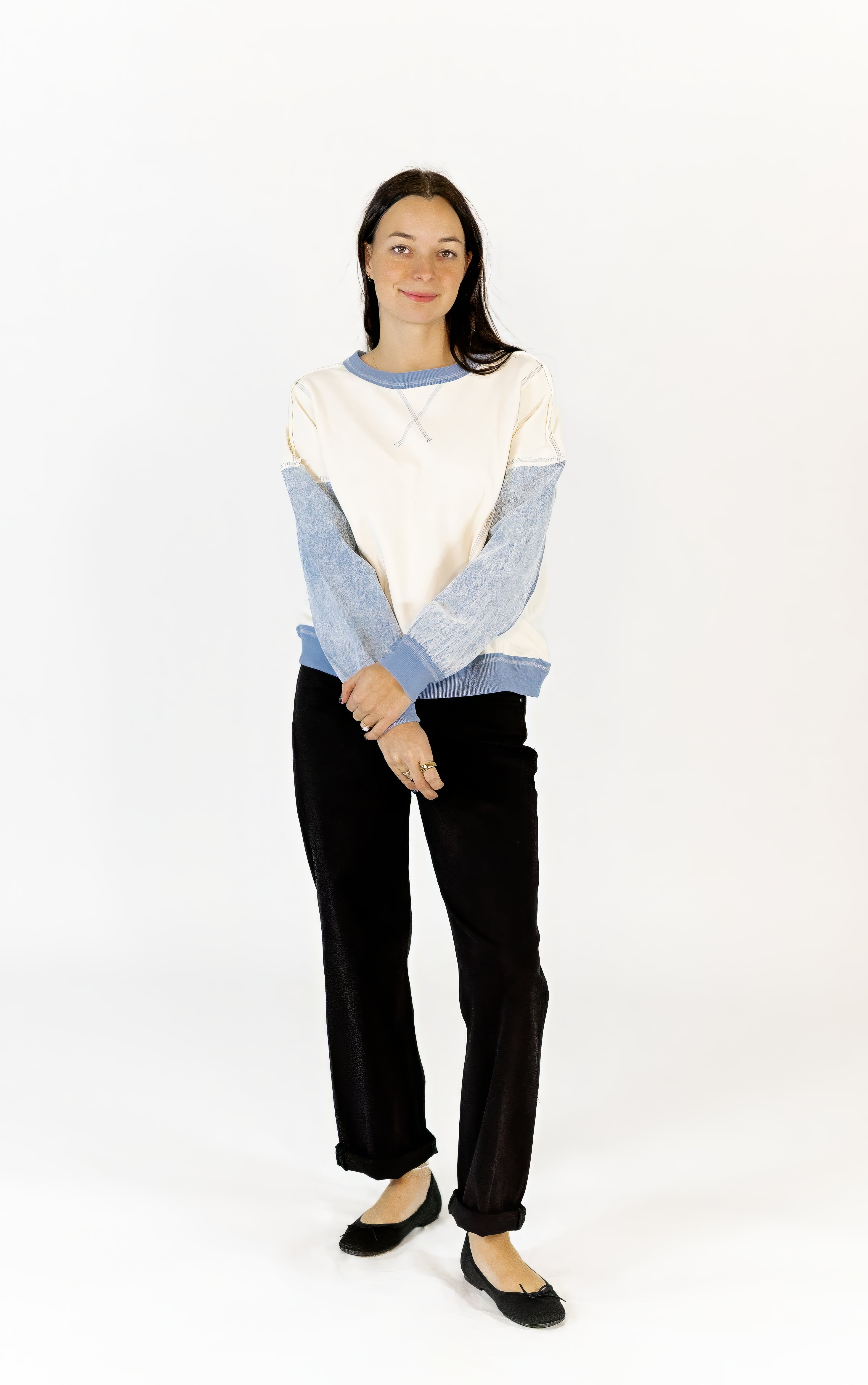 Nyssa Denim Contrast Top