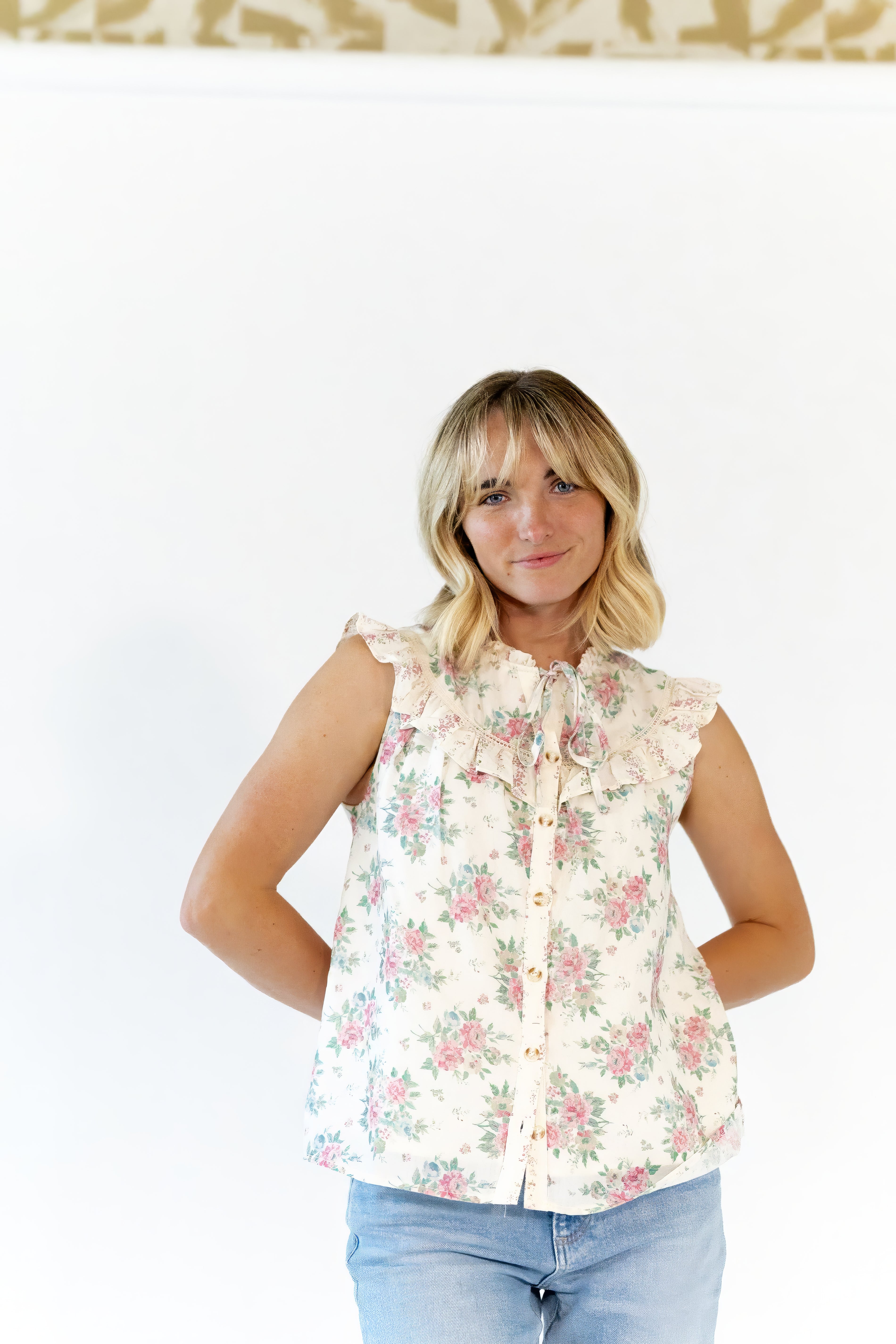 Eliza Collared Floral Top