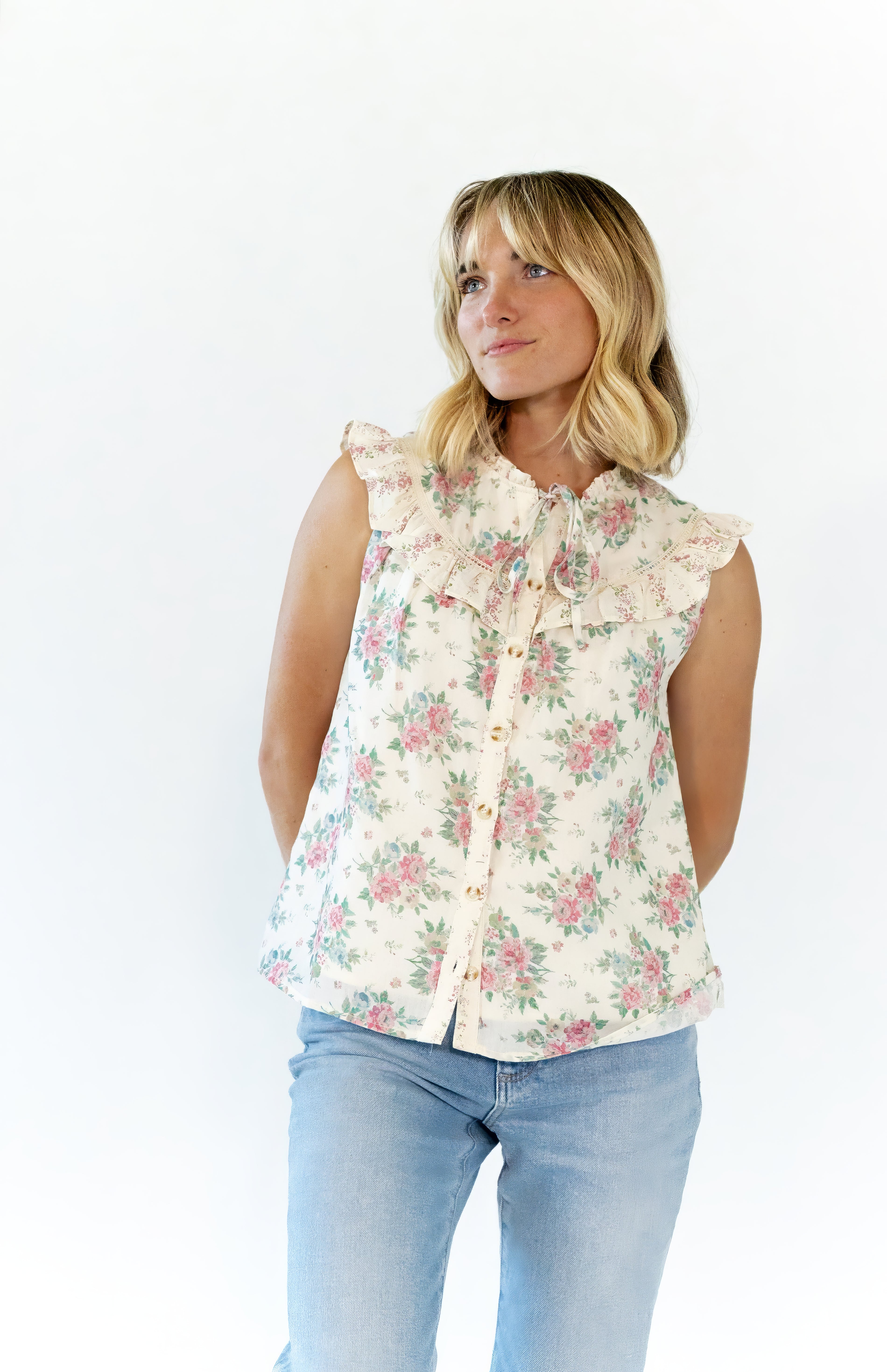 Eliza Collared Floral Top