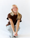 Chestnut Cable Knit Top