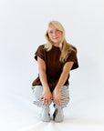 Chestnut Cable Knit Top