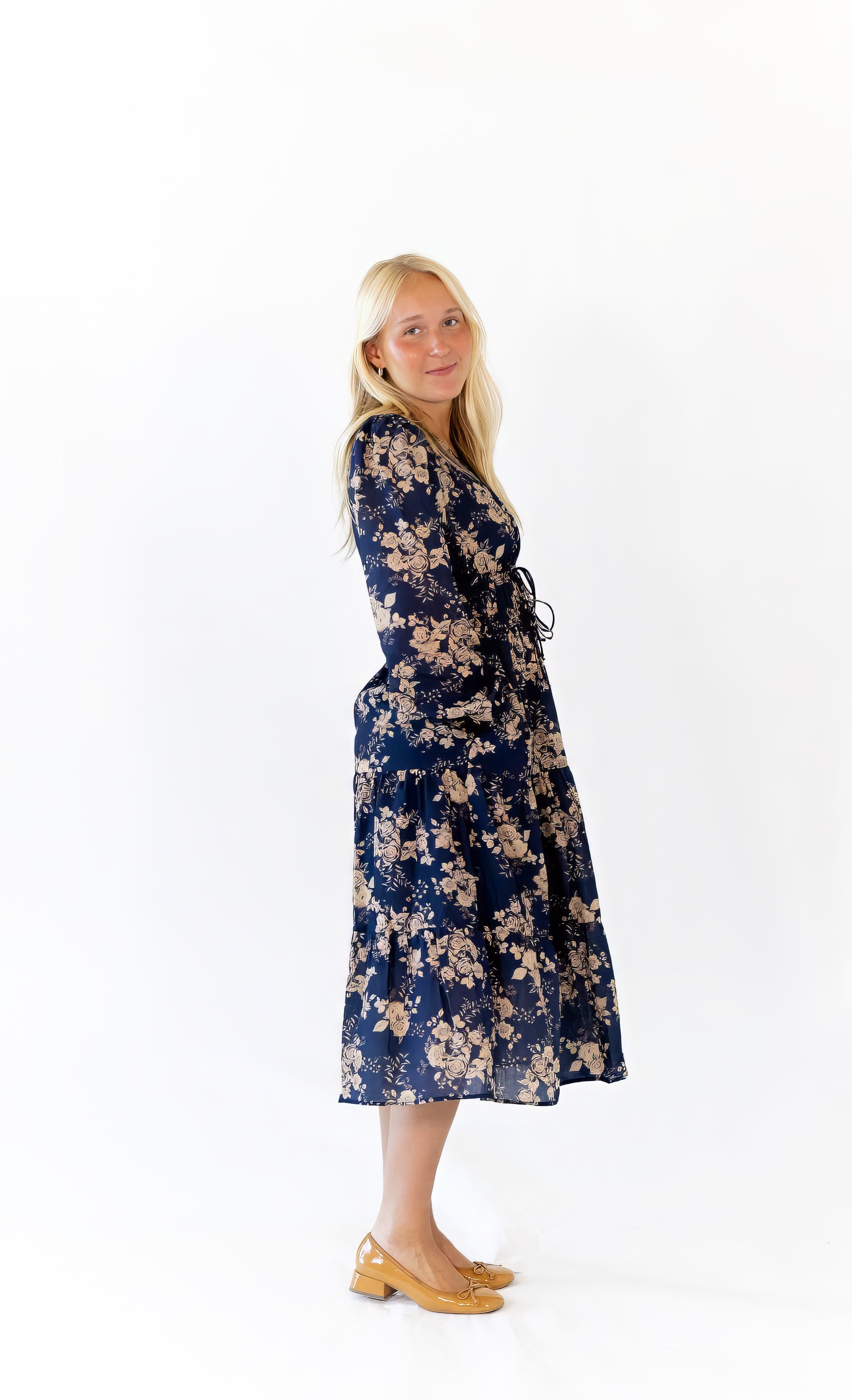 Bloom Tie Waist Midi Dress