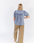 Calia Denim Blouse · Mid Wash