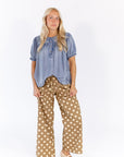 Calia Denim Blouse · Mid Wash
