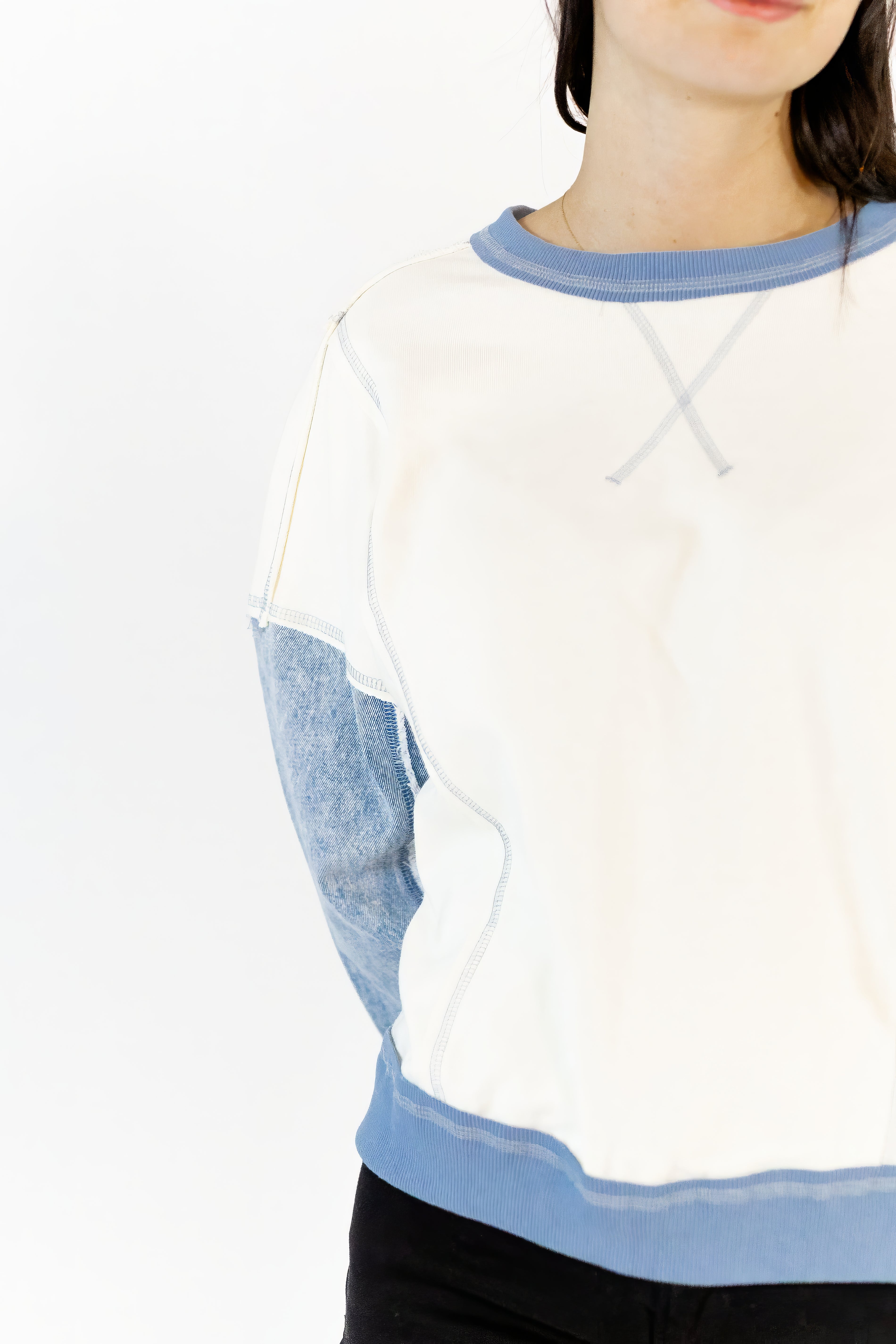 Nyssa Denim Contrast Top