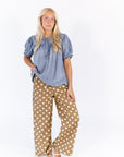 Calia Denim Blouse · Mid Wash