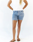 Lauren Denim Striped Shorts