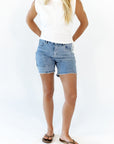 Lauren Denim Striped Shorts