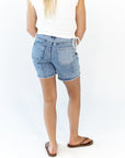 Lauren Denim Striped Shorts