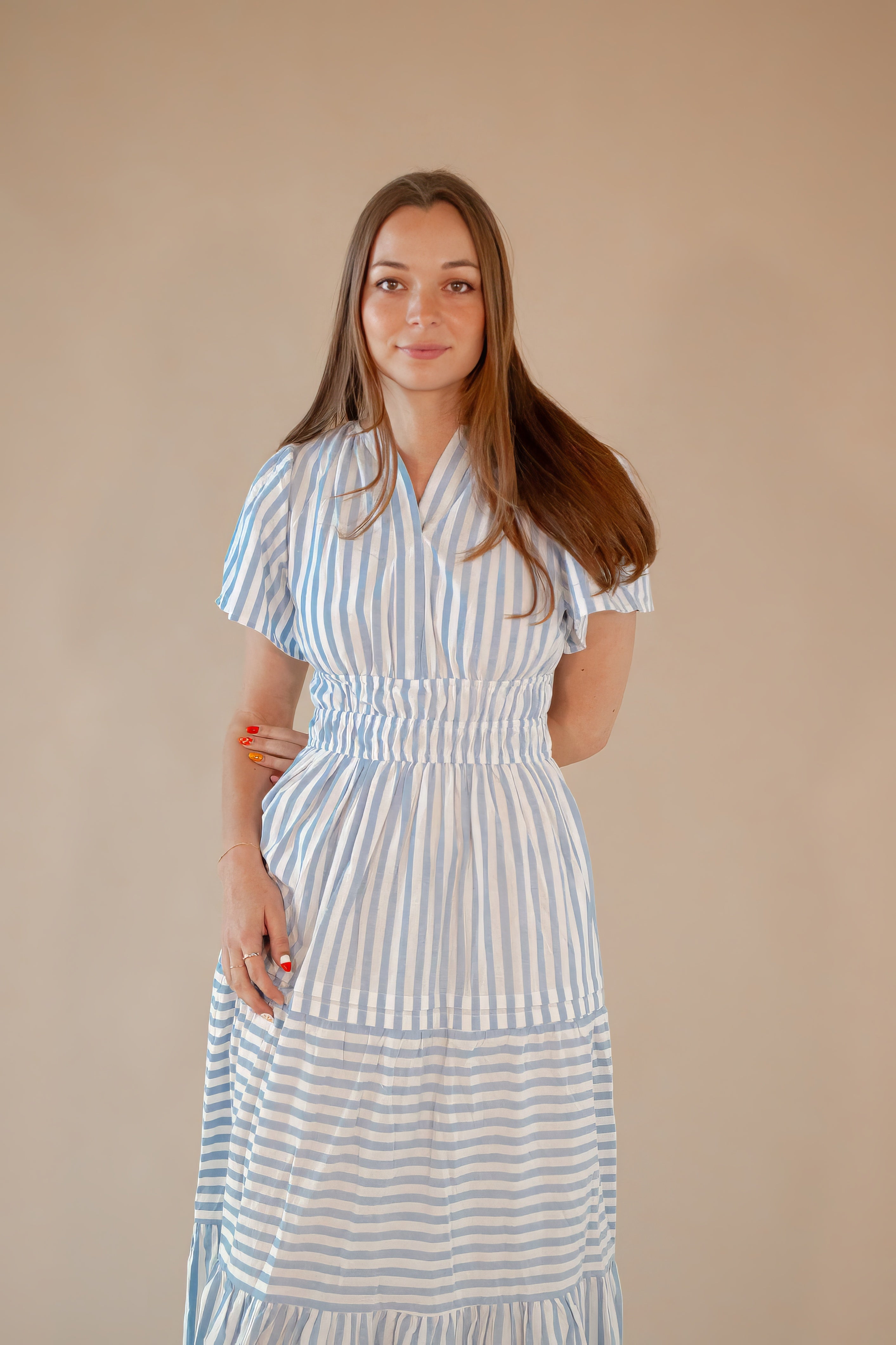 Aelia Striped Maxi Dress